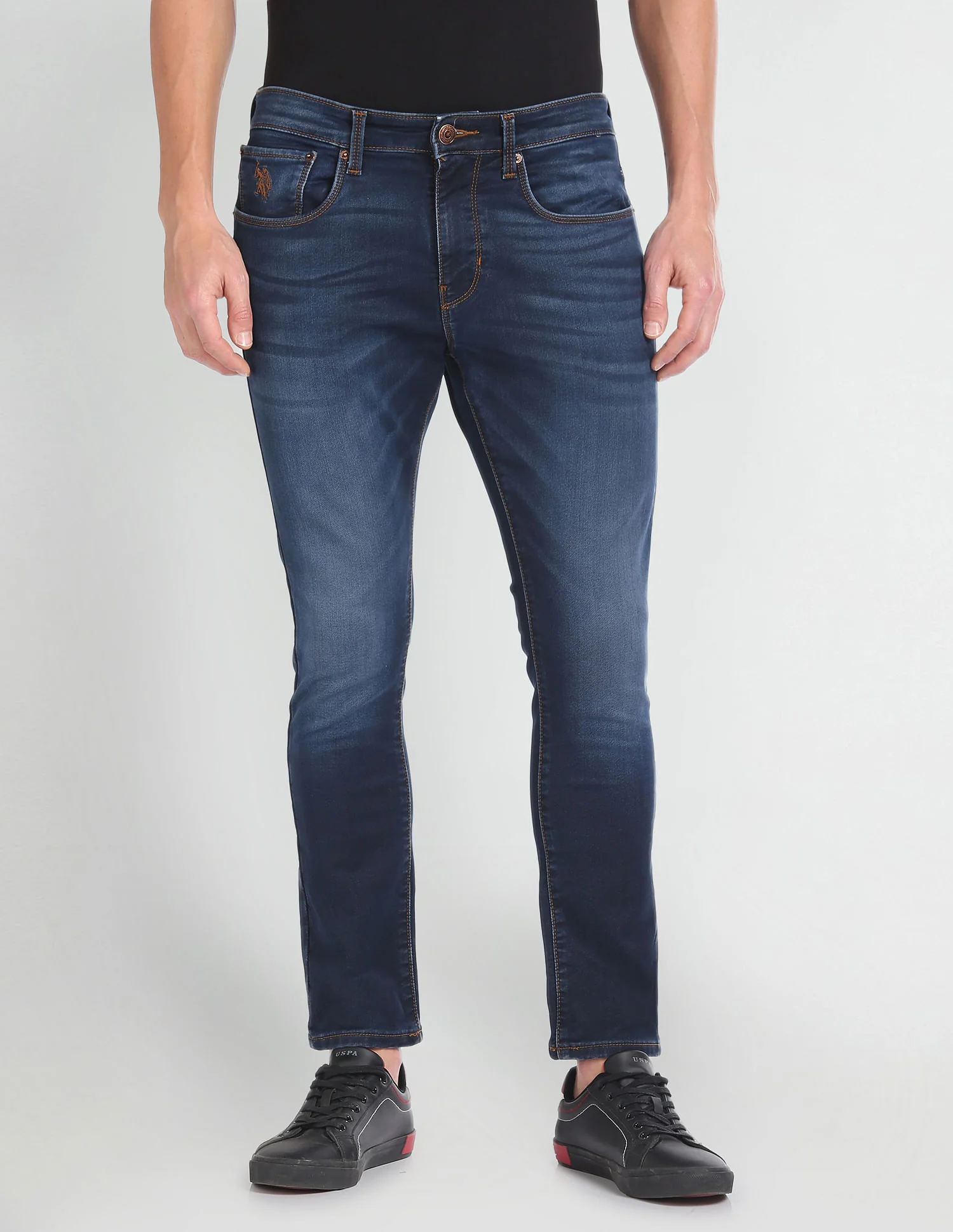 Henry Cropped Regular Fit Blue Jeans - Image 6