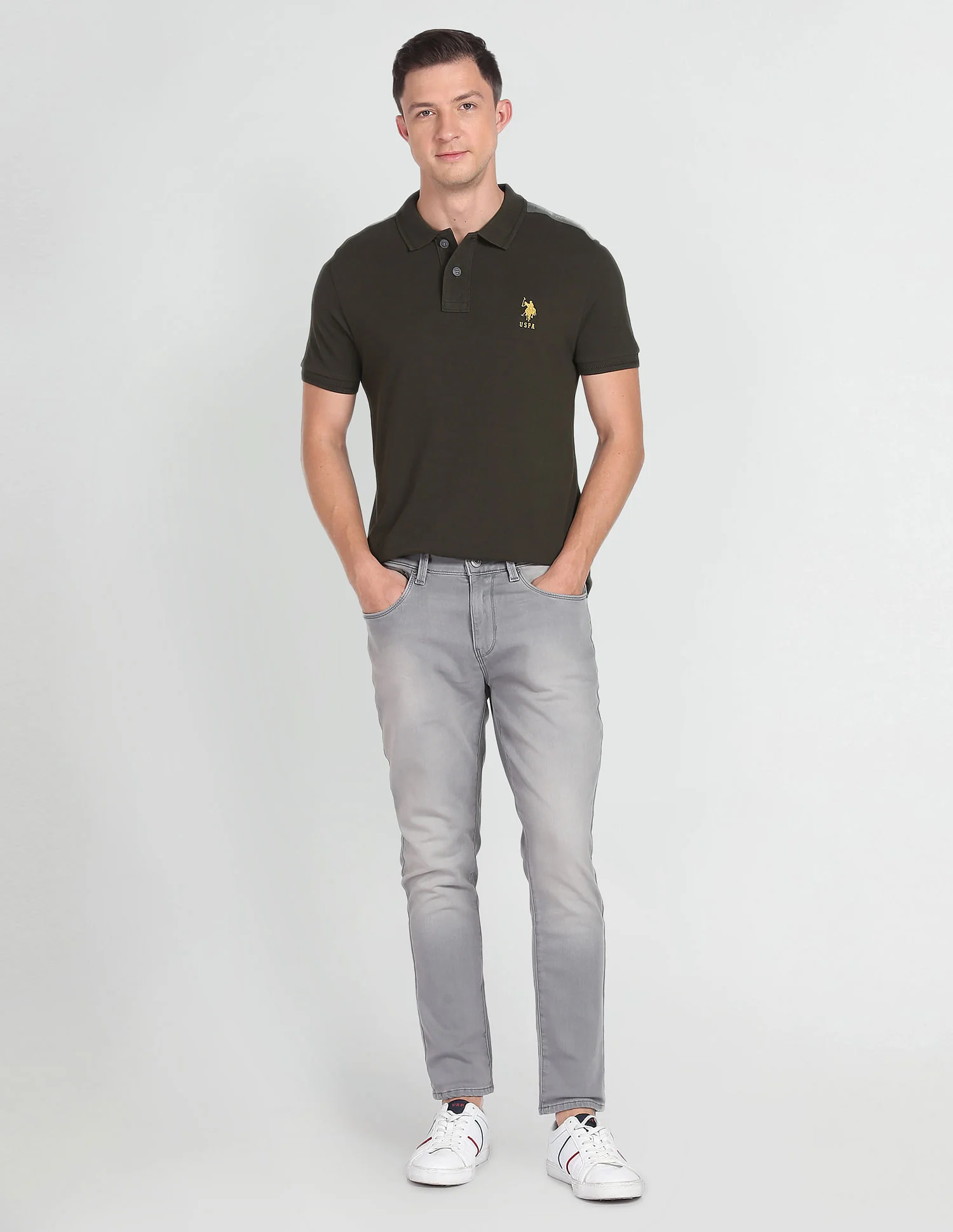 Henry Cropped Stone Wash Jeans - Image 3