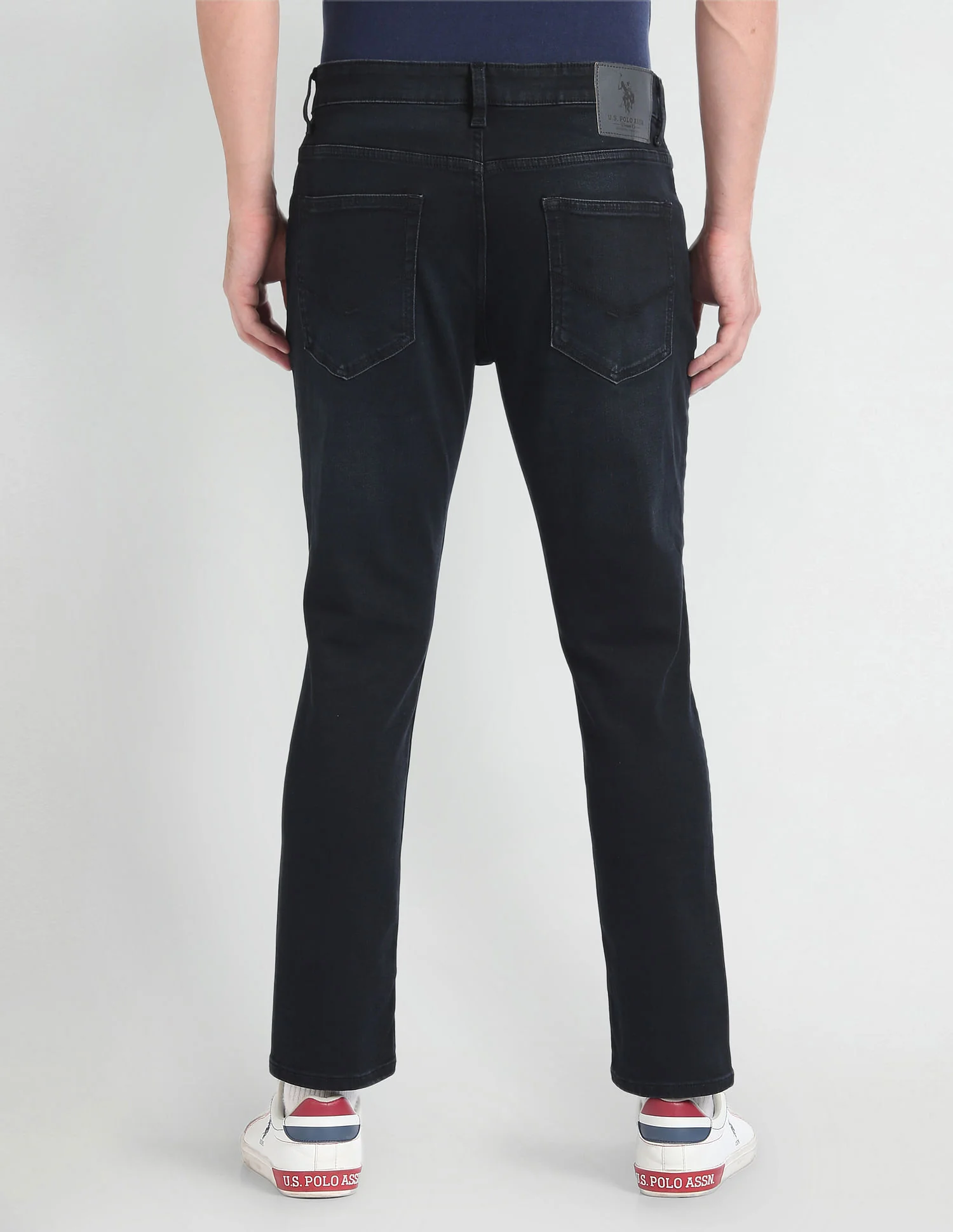 Henry Cropped Tapered Fit Blue Jeans - Image 5