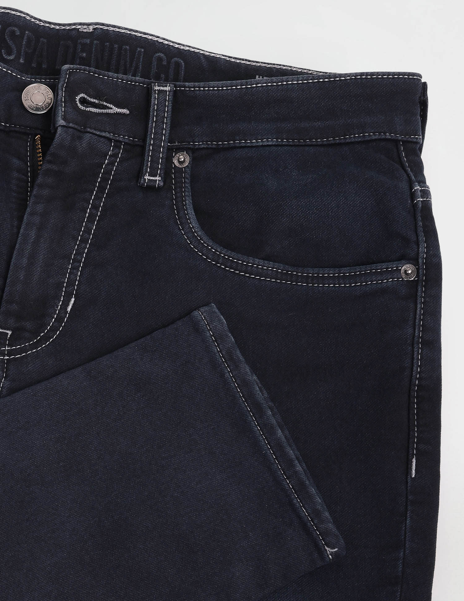 Henry Tapered Cropped Fit Blue Jeans - Image 2