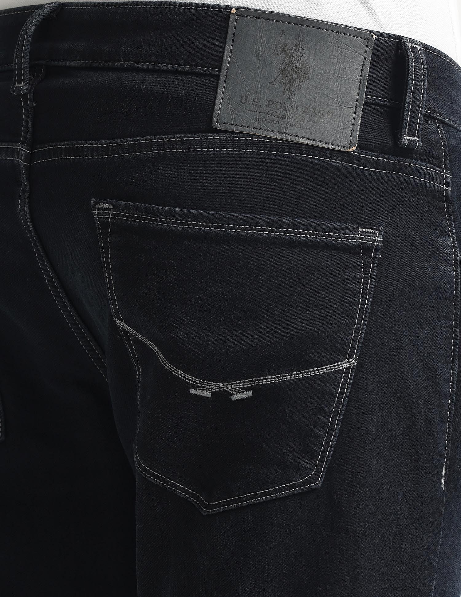 Henry Tapered Cropped Fit Blue Jeans - Image 7