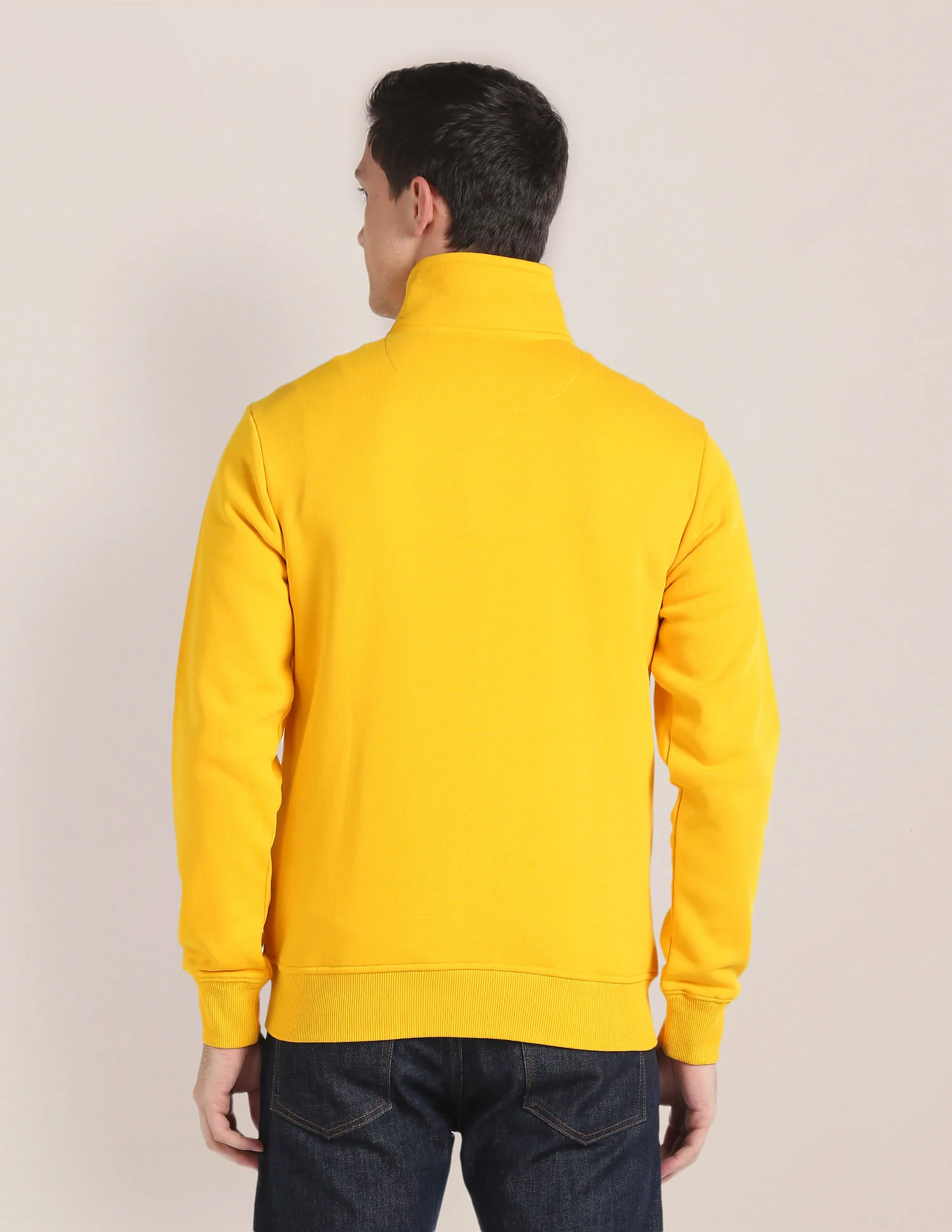 High Neck Brand Striped Sweatshirt - Image 5