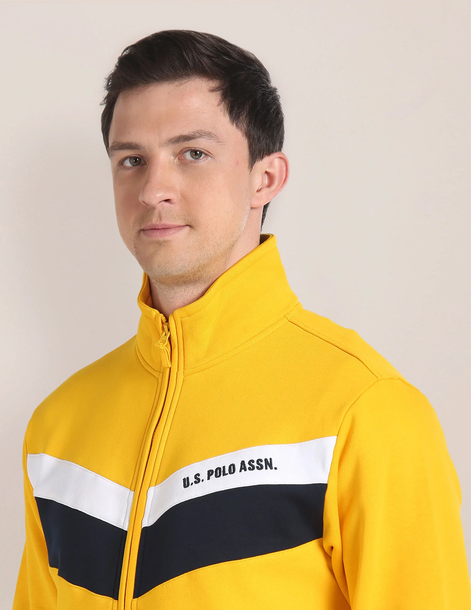 High Neck Brand Striped Sweatshirt - Image 7