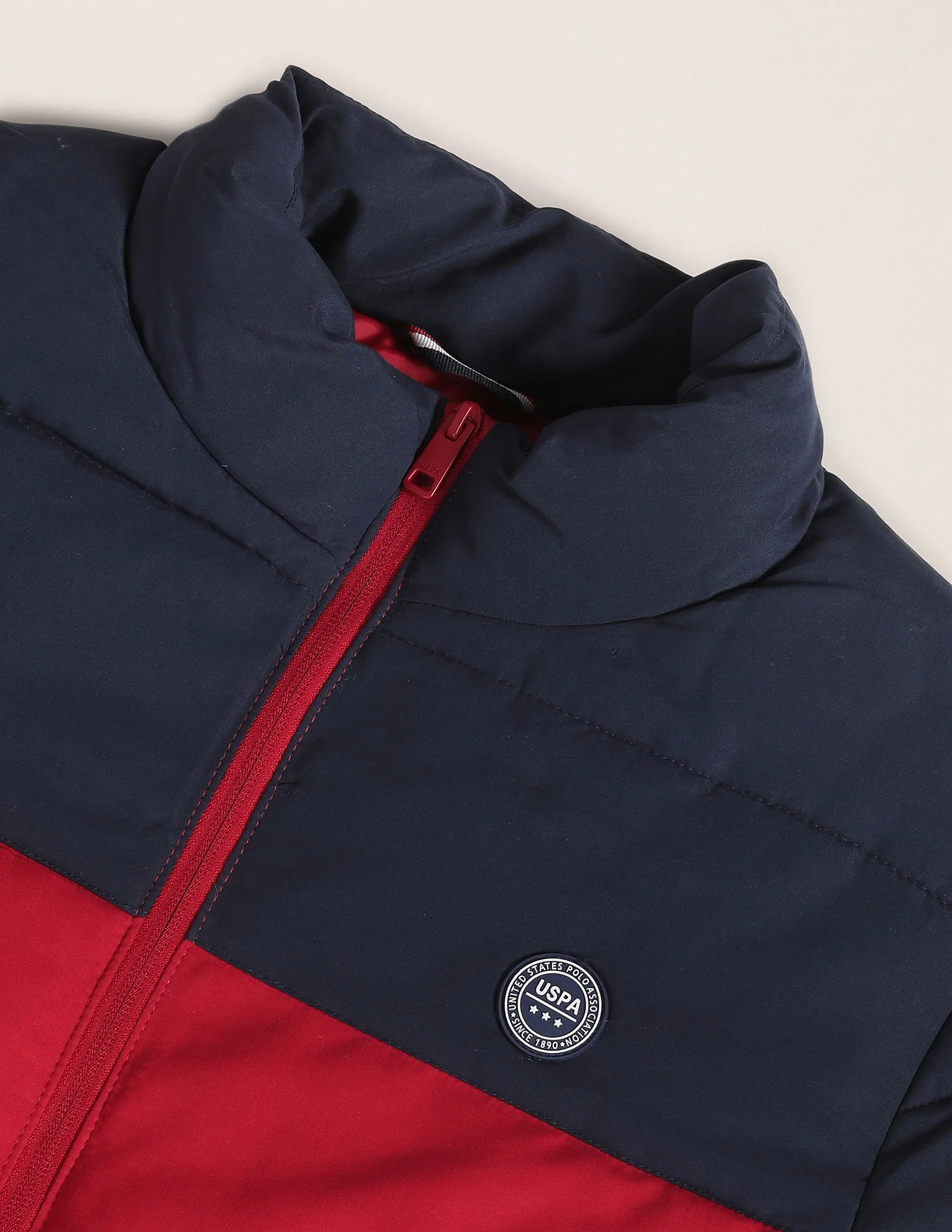 High Neck Colour Block Jacket - Image 2