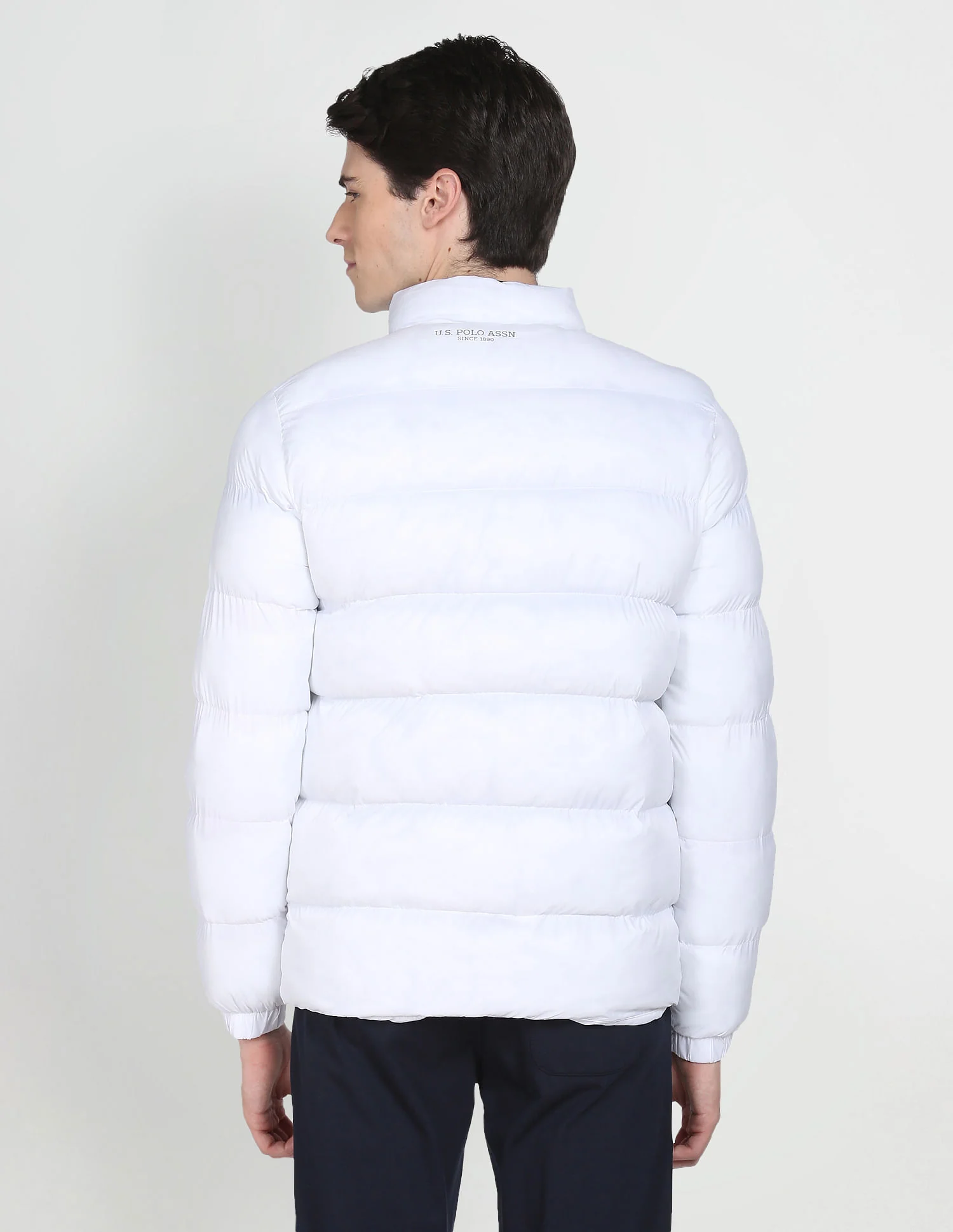 High Neck Colour Block Puffer Jacket - Image 4