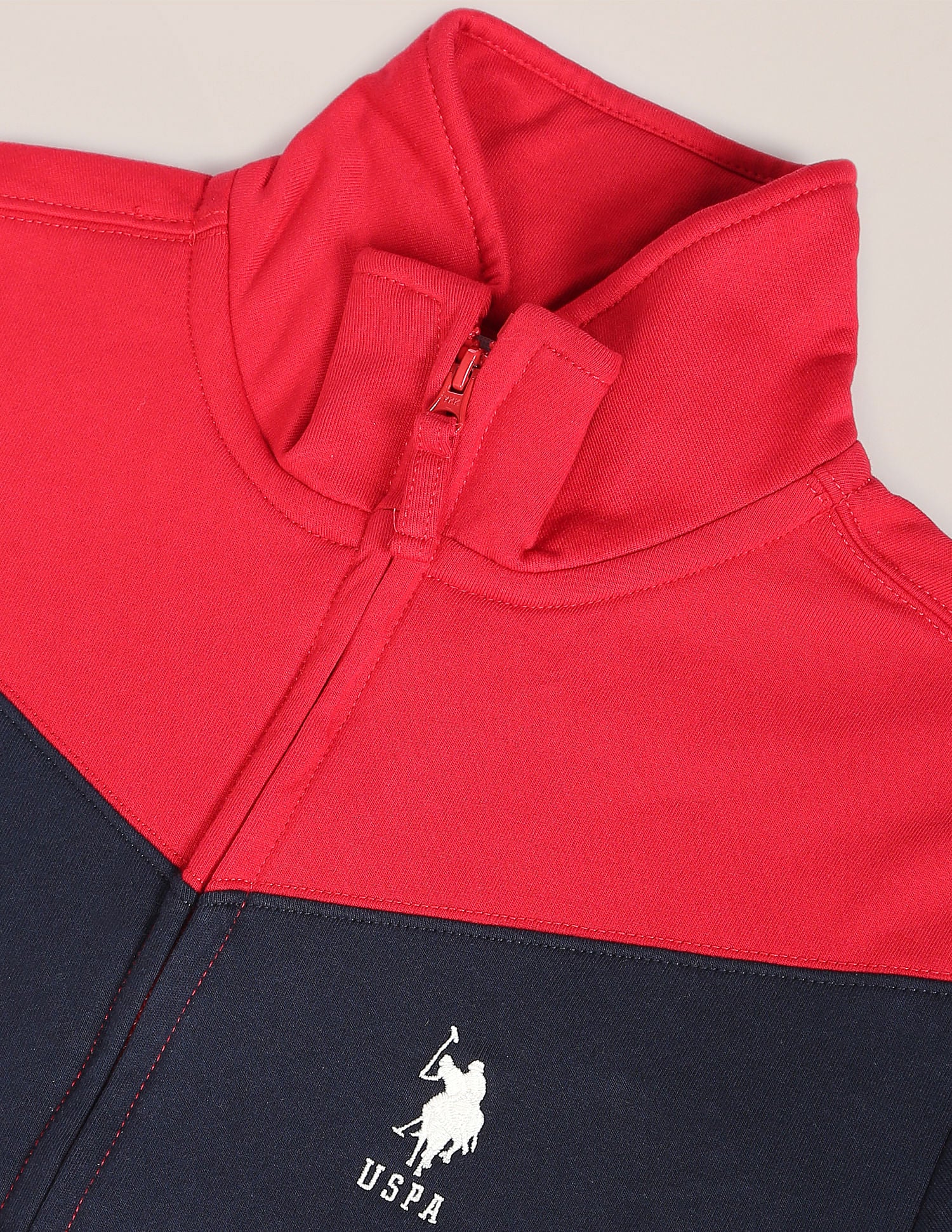 High Neck Colour Block Sweatshirt - Image 2