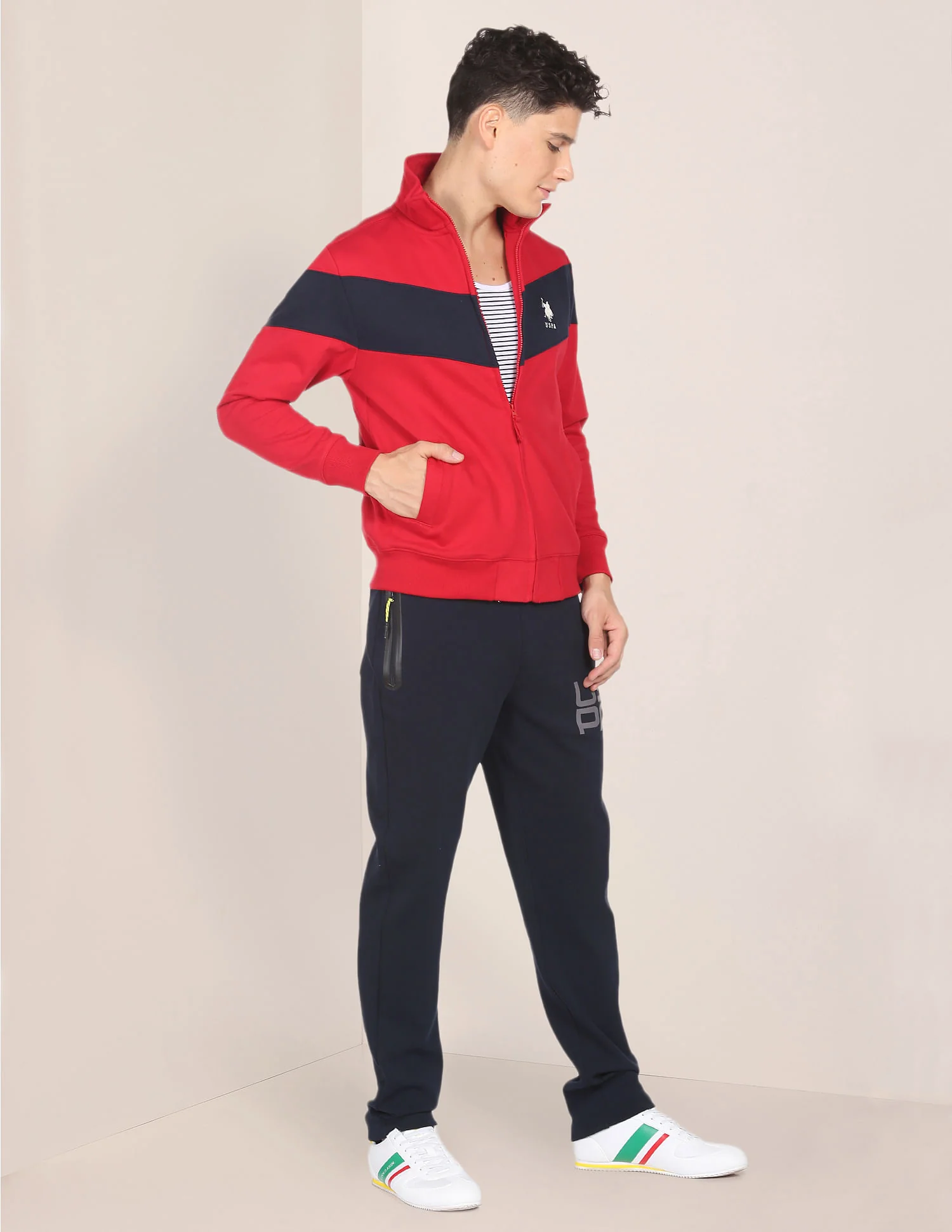 High Neck Colour Block Sweatshirt - Image 3
