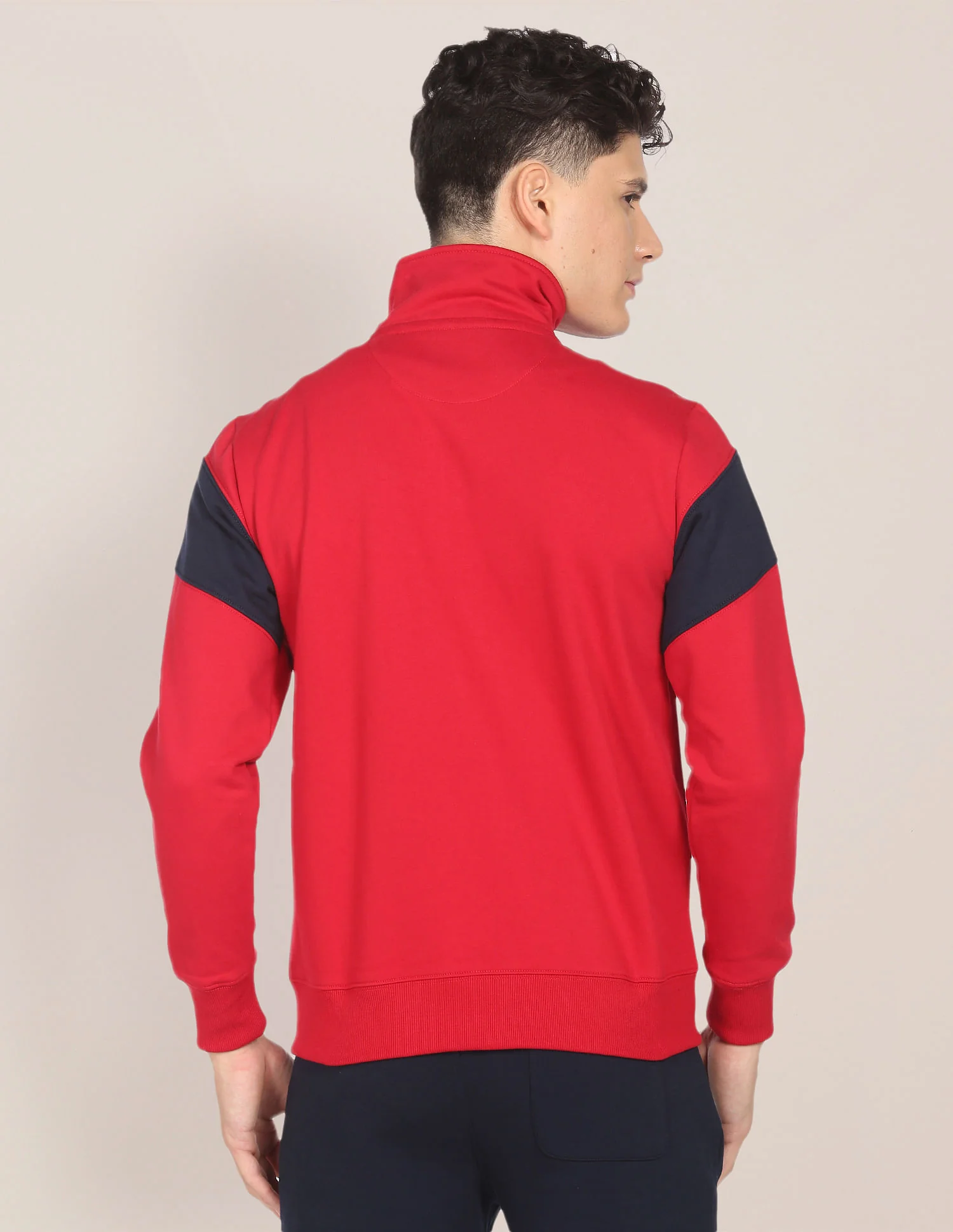 High Neck Colour Block Sweatshirt - Image 5