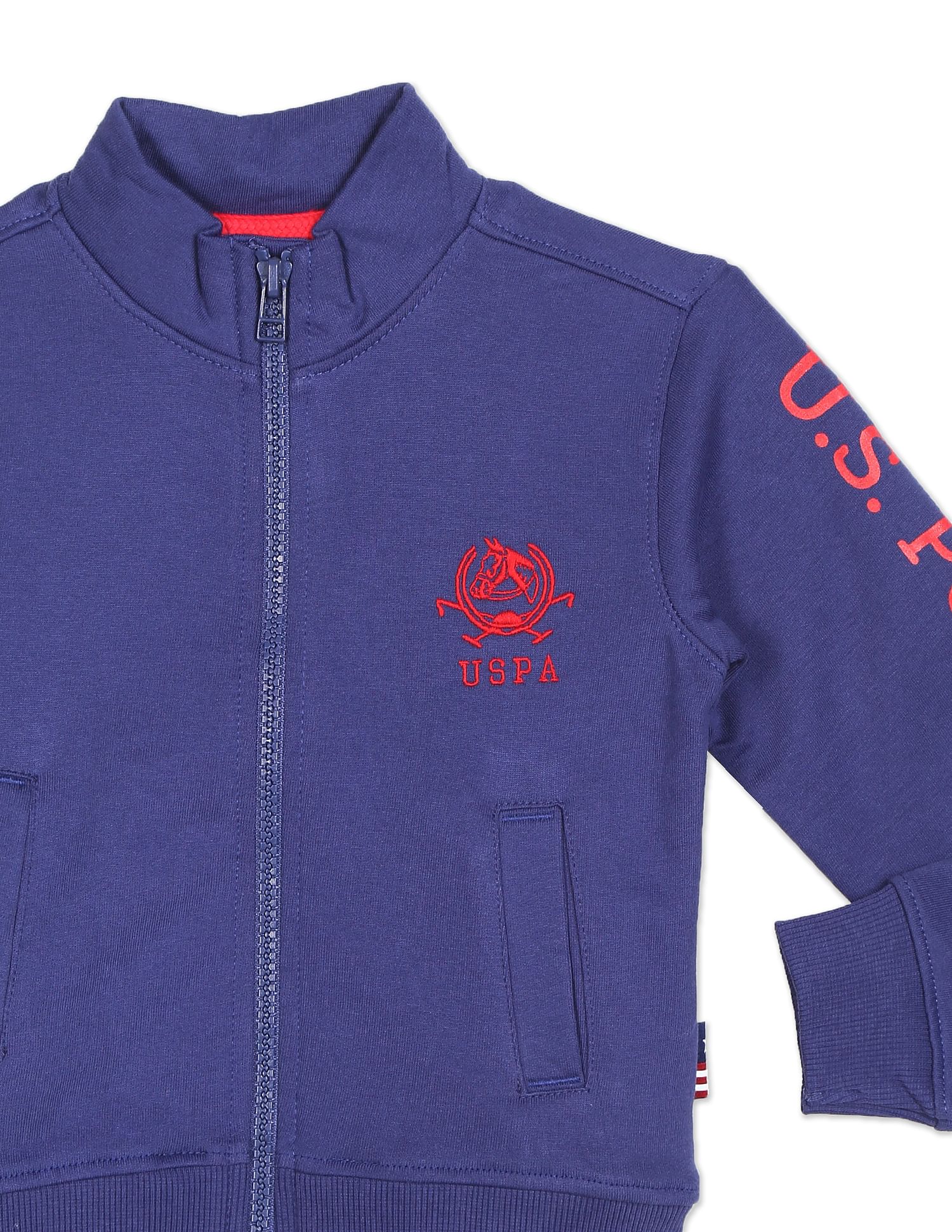 High Neck Contrast Brand Print Sweatshirt - Image 4