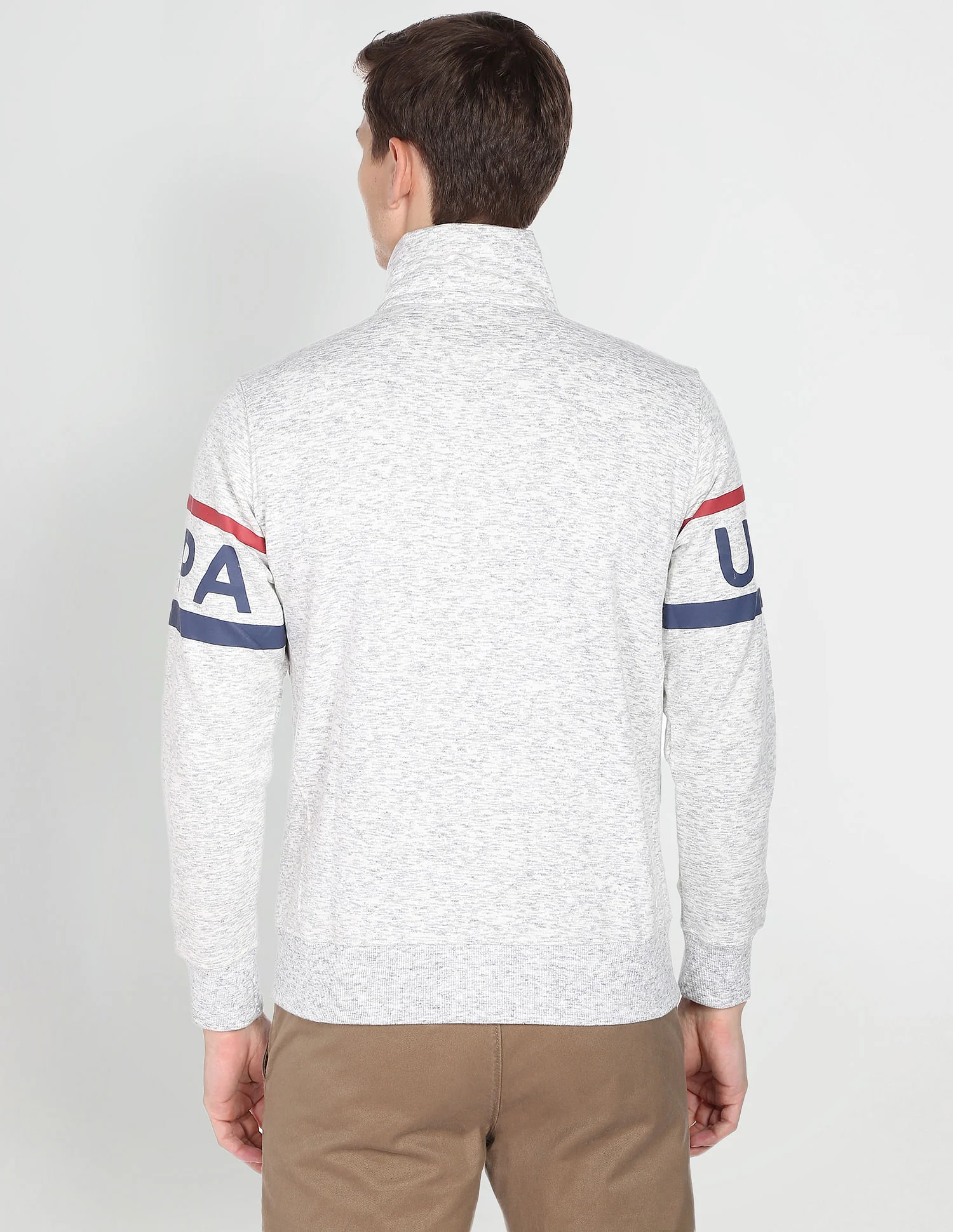 High Neck Heathered Sweatshirt - Image 5