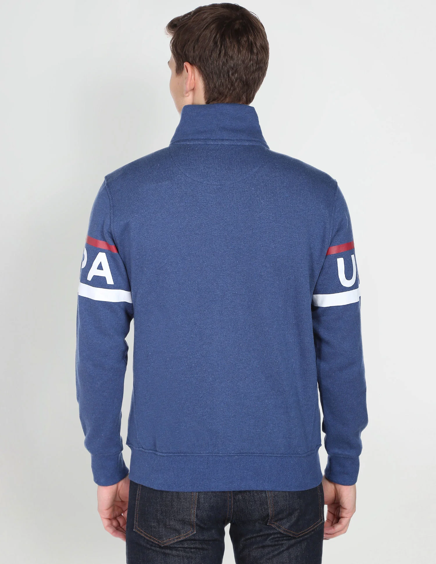 High Neck Heathered Sweatshirt - Image 5