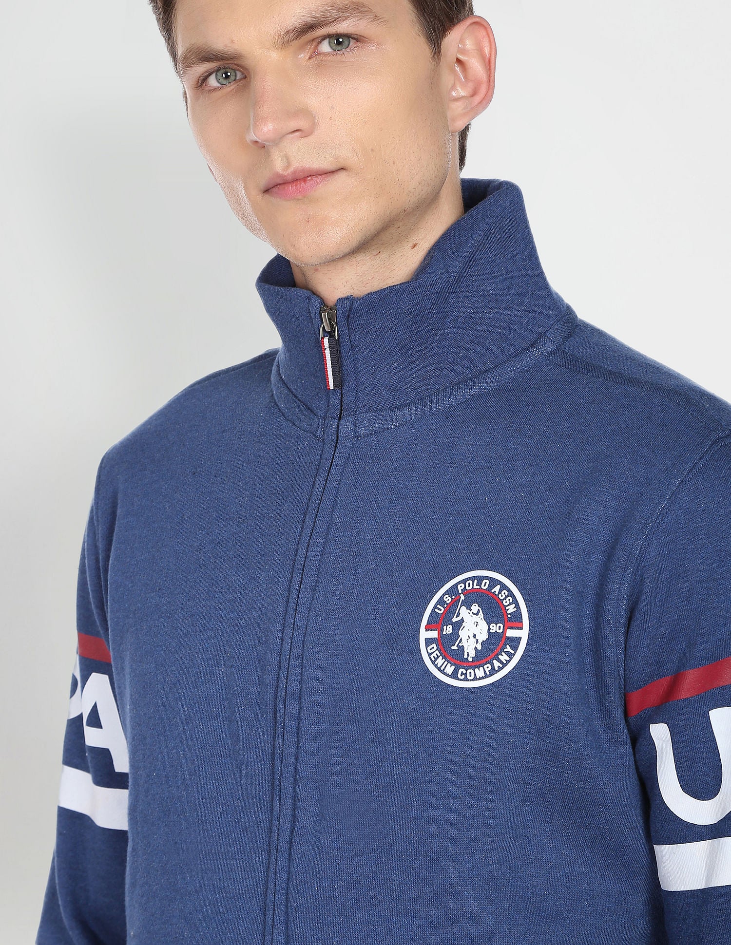 High Neck Heathered Sweatshirt - Image 7