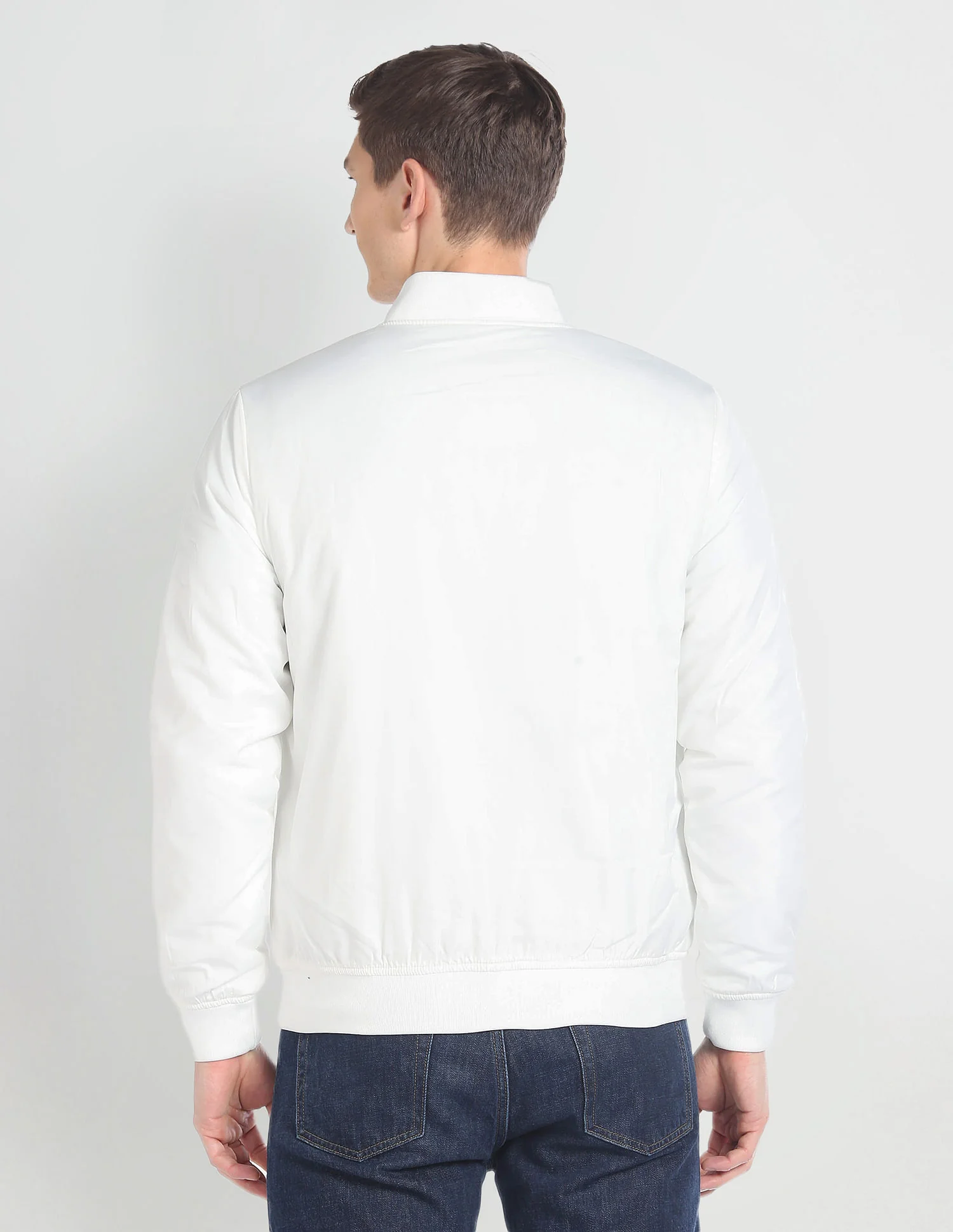 High Neck Long Sleeve Bomber Jacket - Image 5