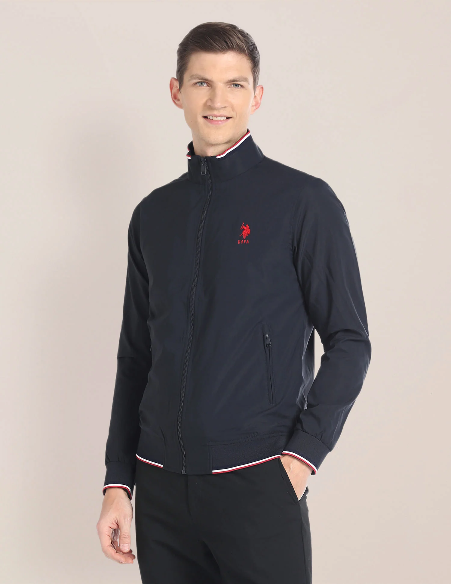 High Neck Long Sleeve Casual Jacket - Image 4