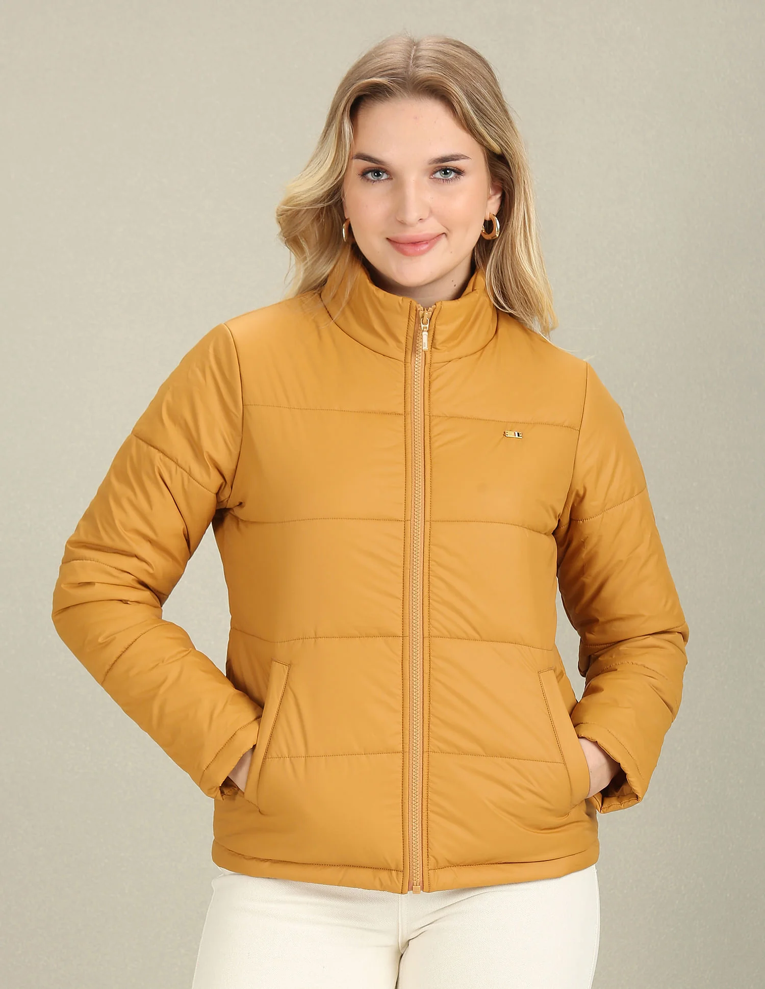High Neck Puffer Jacket - Image 6