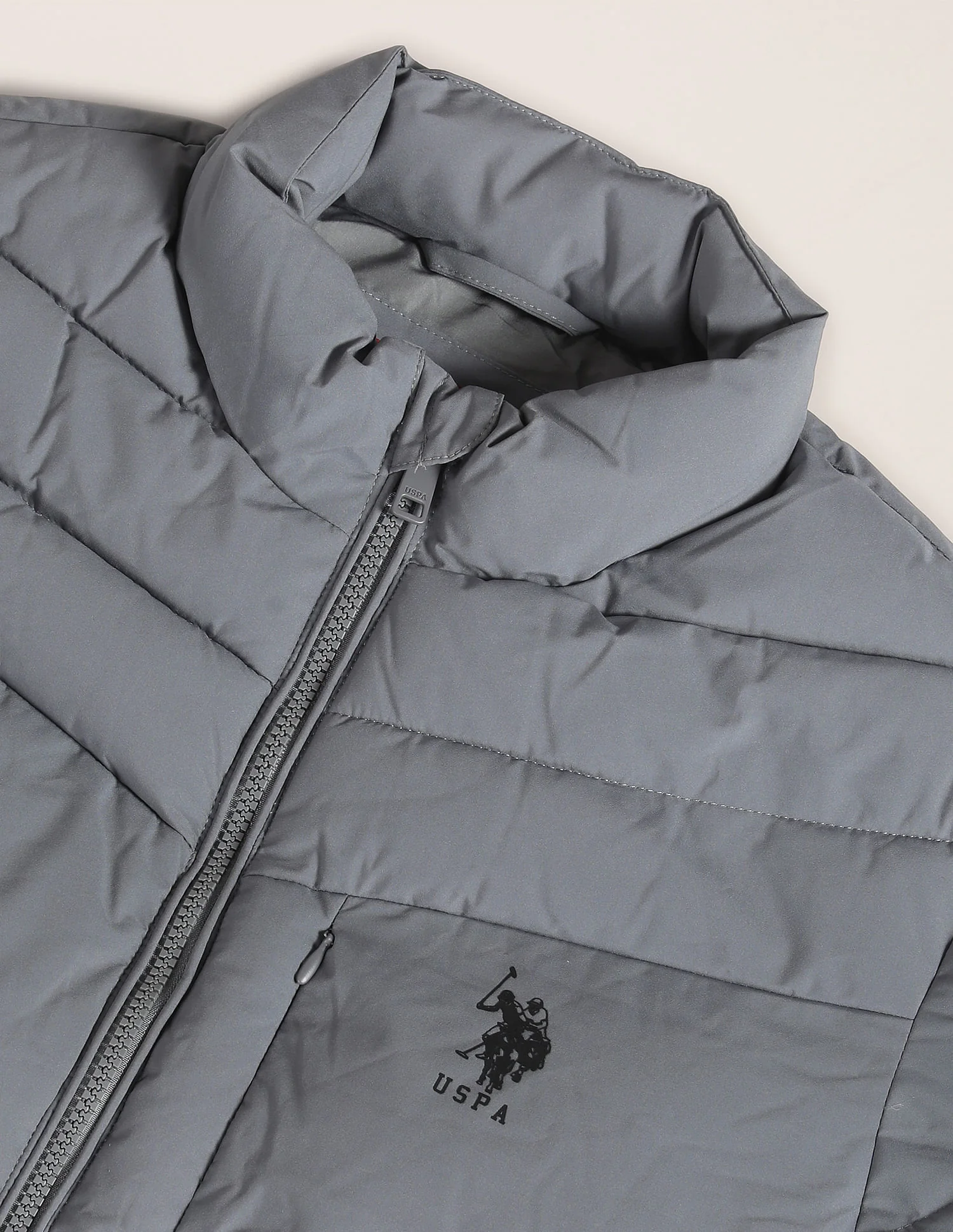 High Neck Quilted Jacket - Image 2