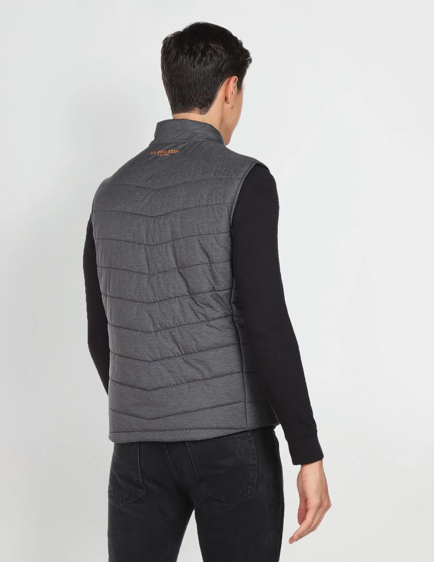 High Neck Sleeveless Solid Padded Jacket - Image 5