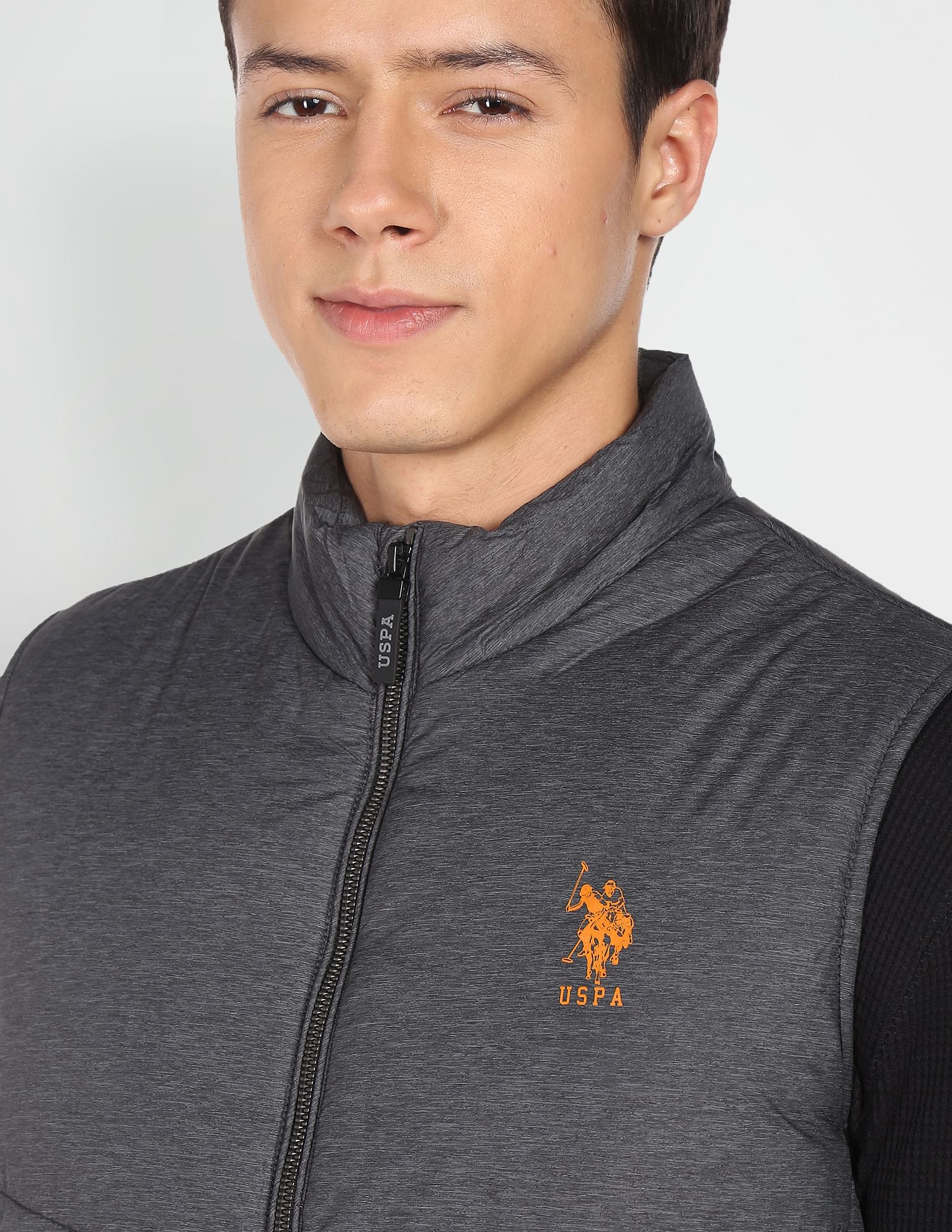 High Neck Sleeveless Solid Padded Jacket - Image 6
