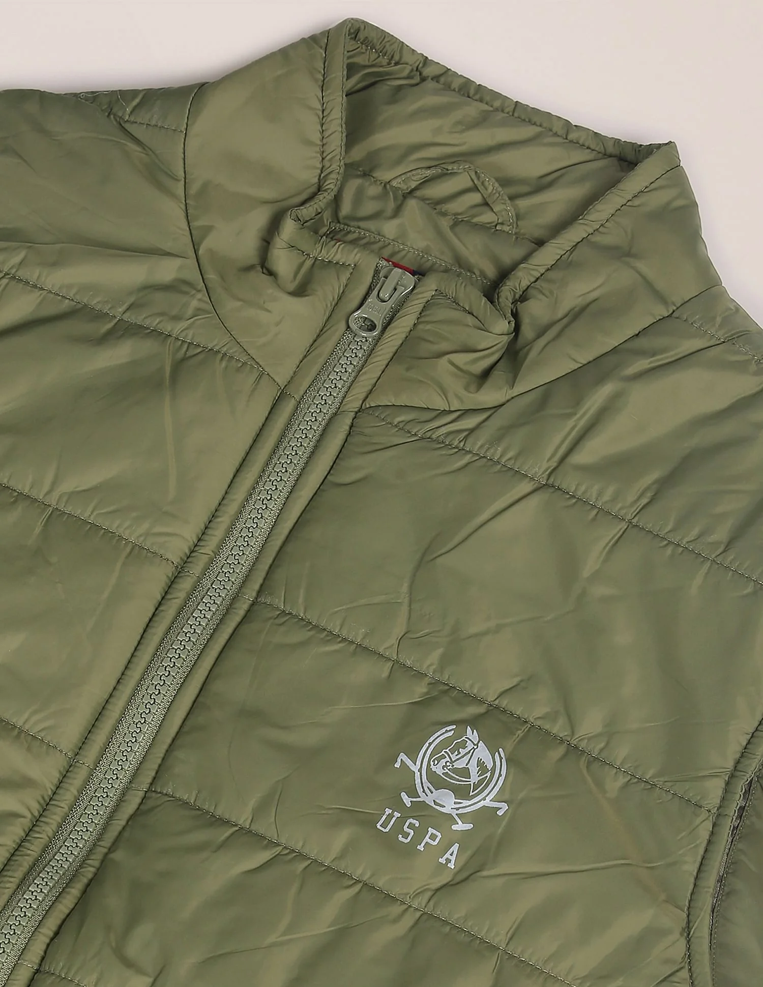 High Neck Sleeveless Solid Padded Jacket - Image 2