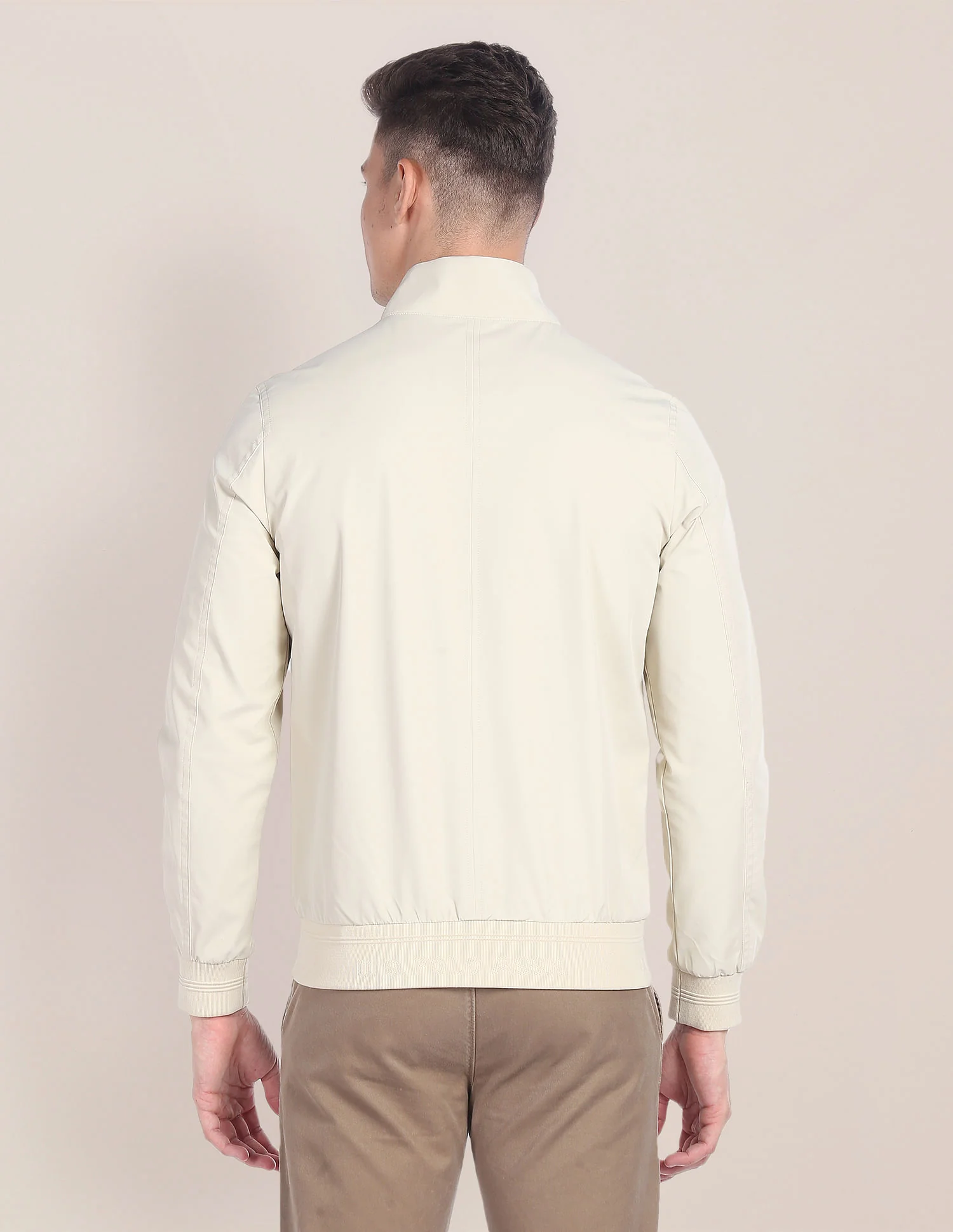 High Neck Solid Jacket - Image 5