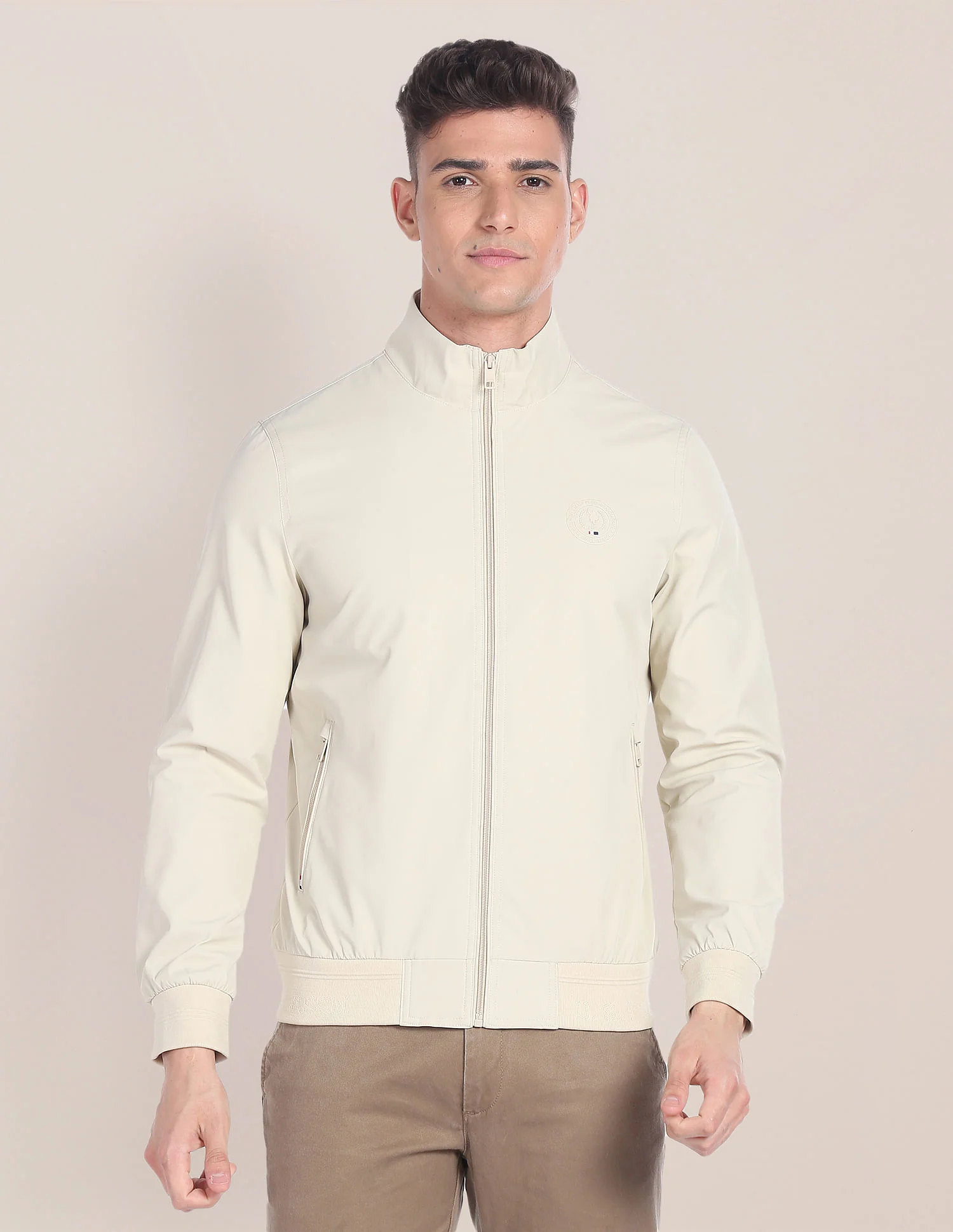 High Neck Solid Jacket - Image 6