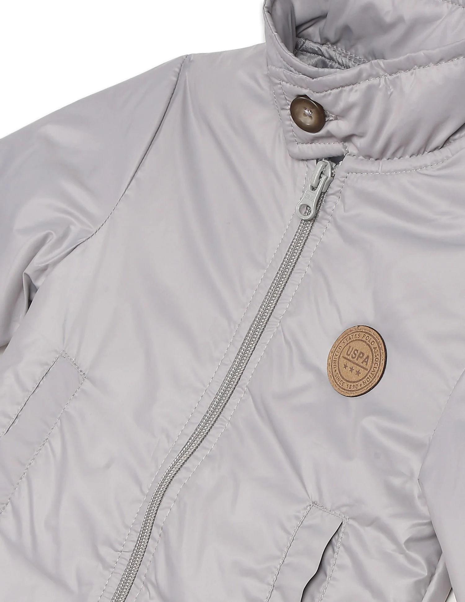 High Neck Solid Jacket - Image 3