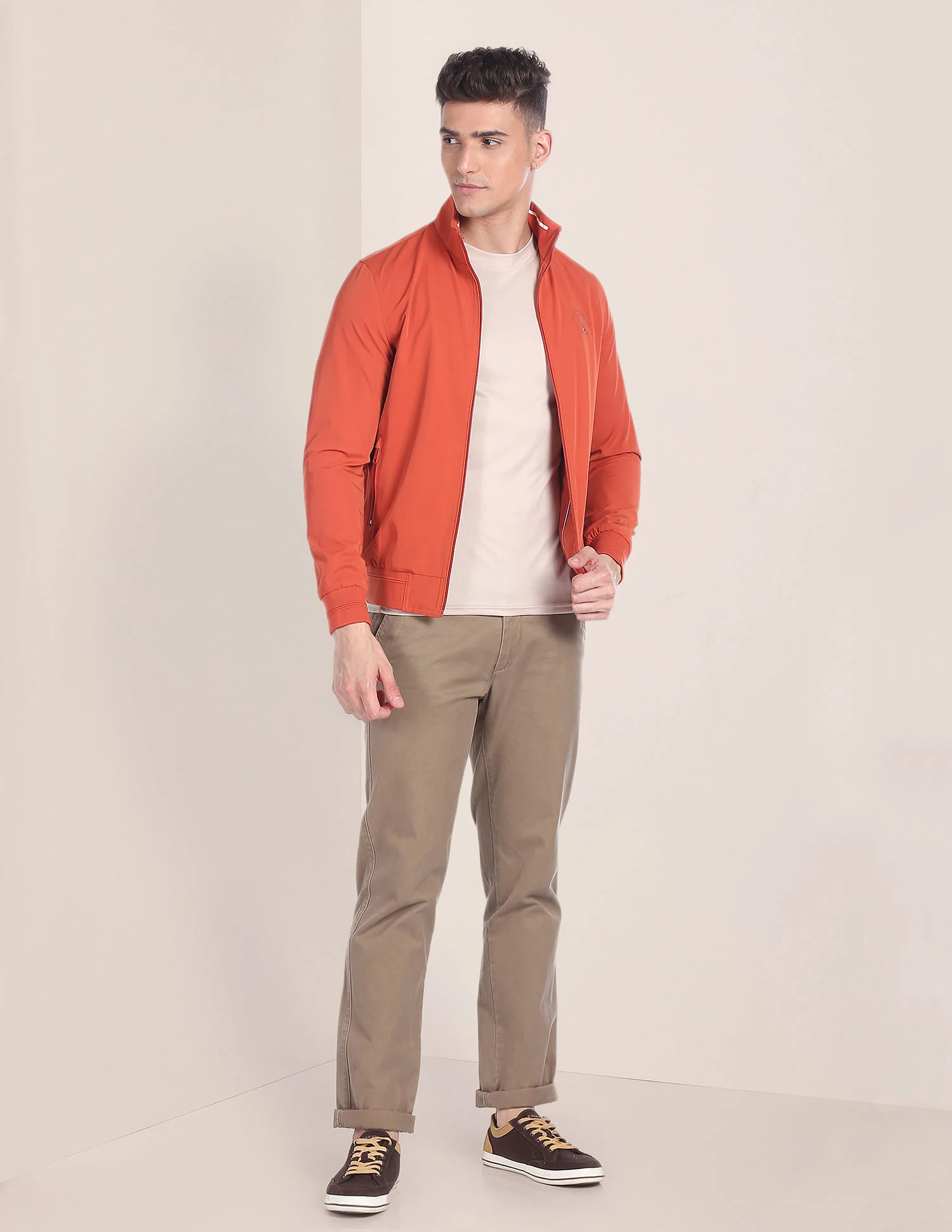 High Neck Solid Jacket - Image 3