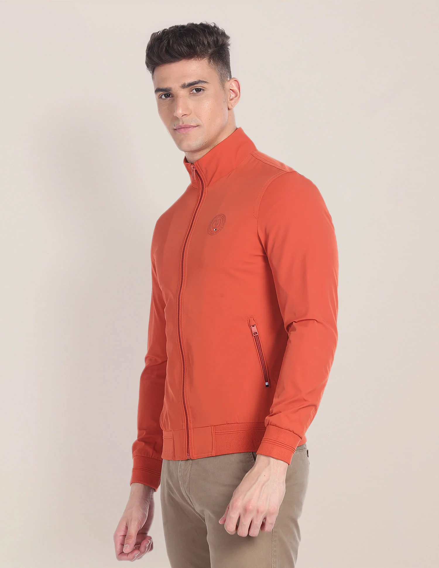 High Neck Solid Jacket - Image 4