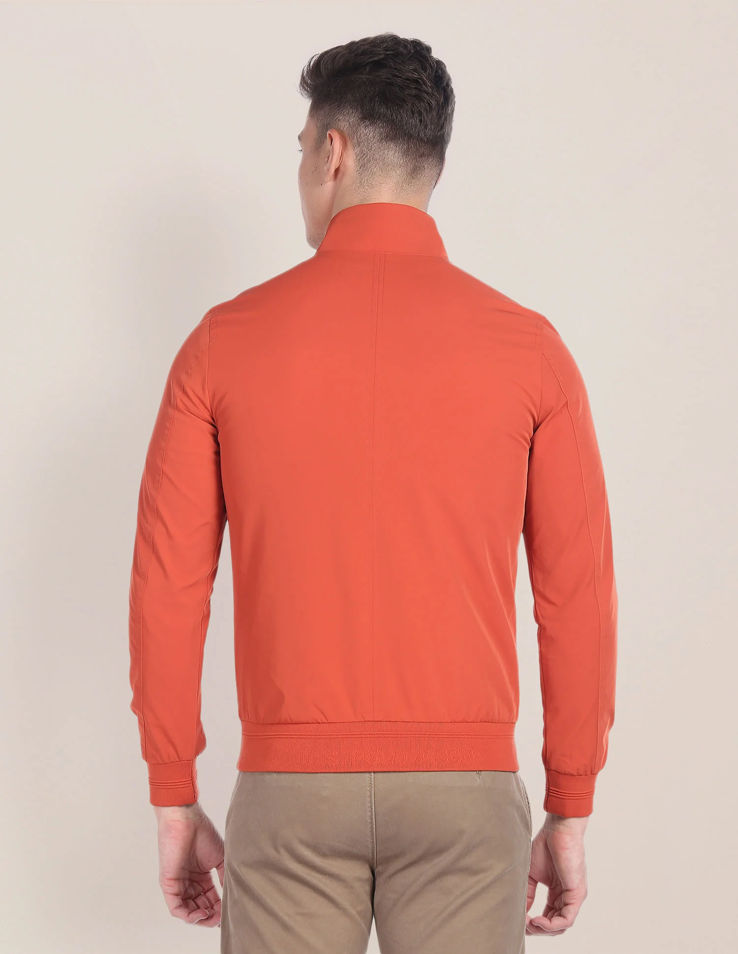 High Neck Solid Jacket - Image 5