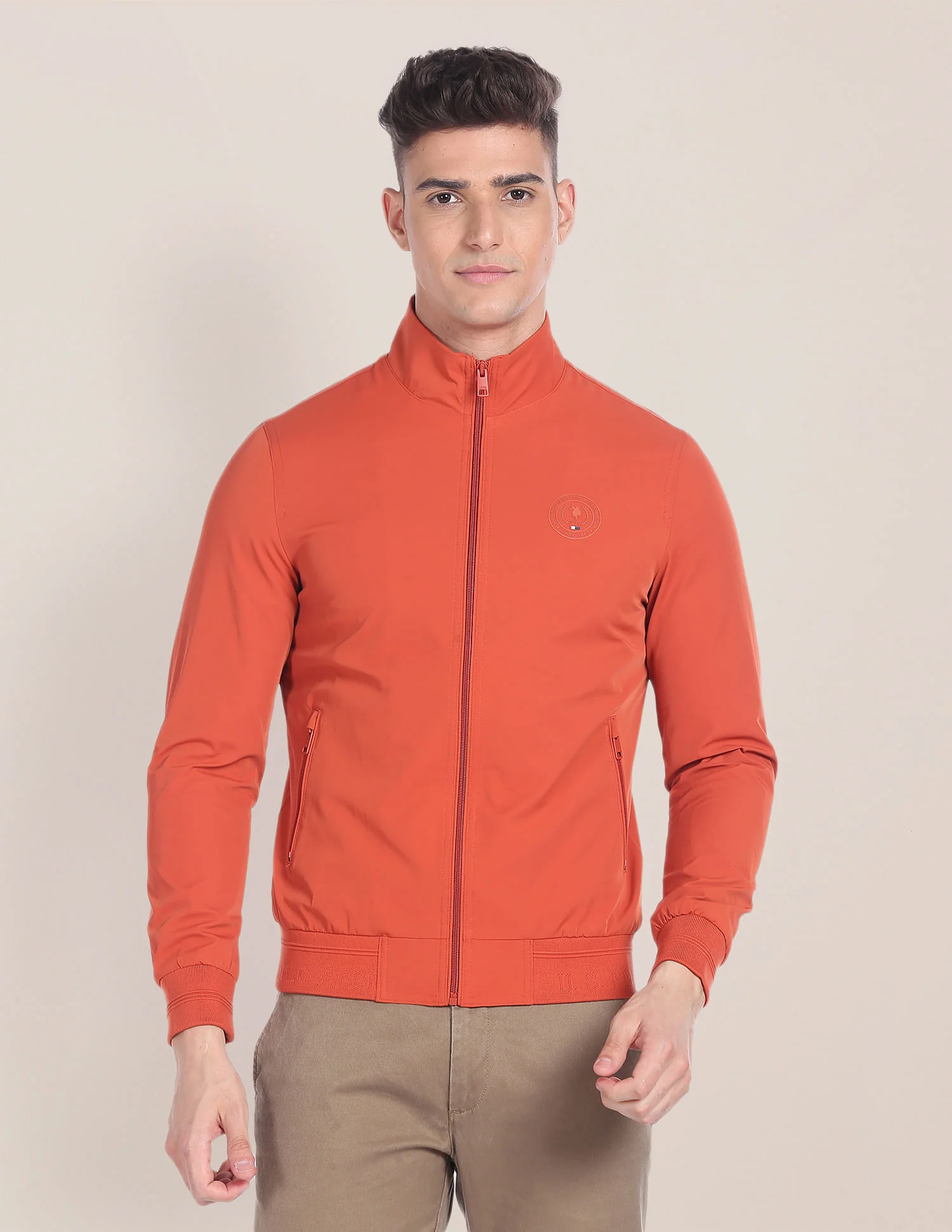High Neck Solid Jacket - Image 6