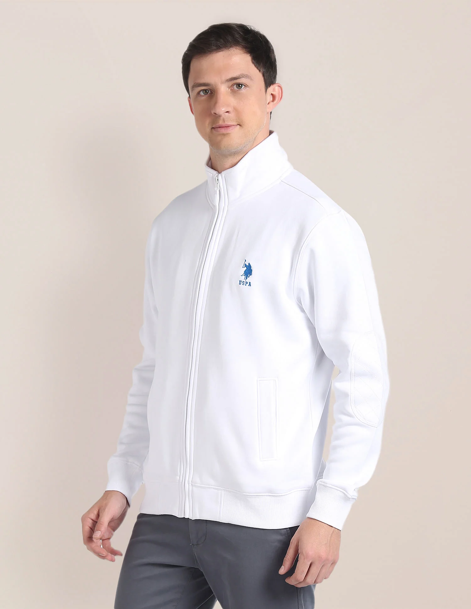 High Neck Solid Sweatshirt - Image 4