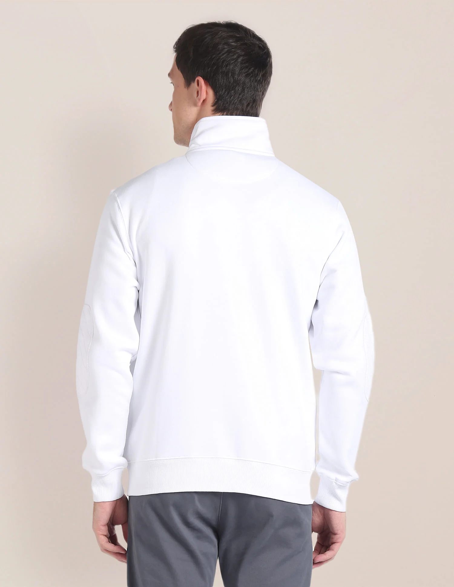 High Neck Solid Sweatshirt - Image 5