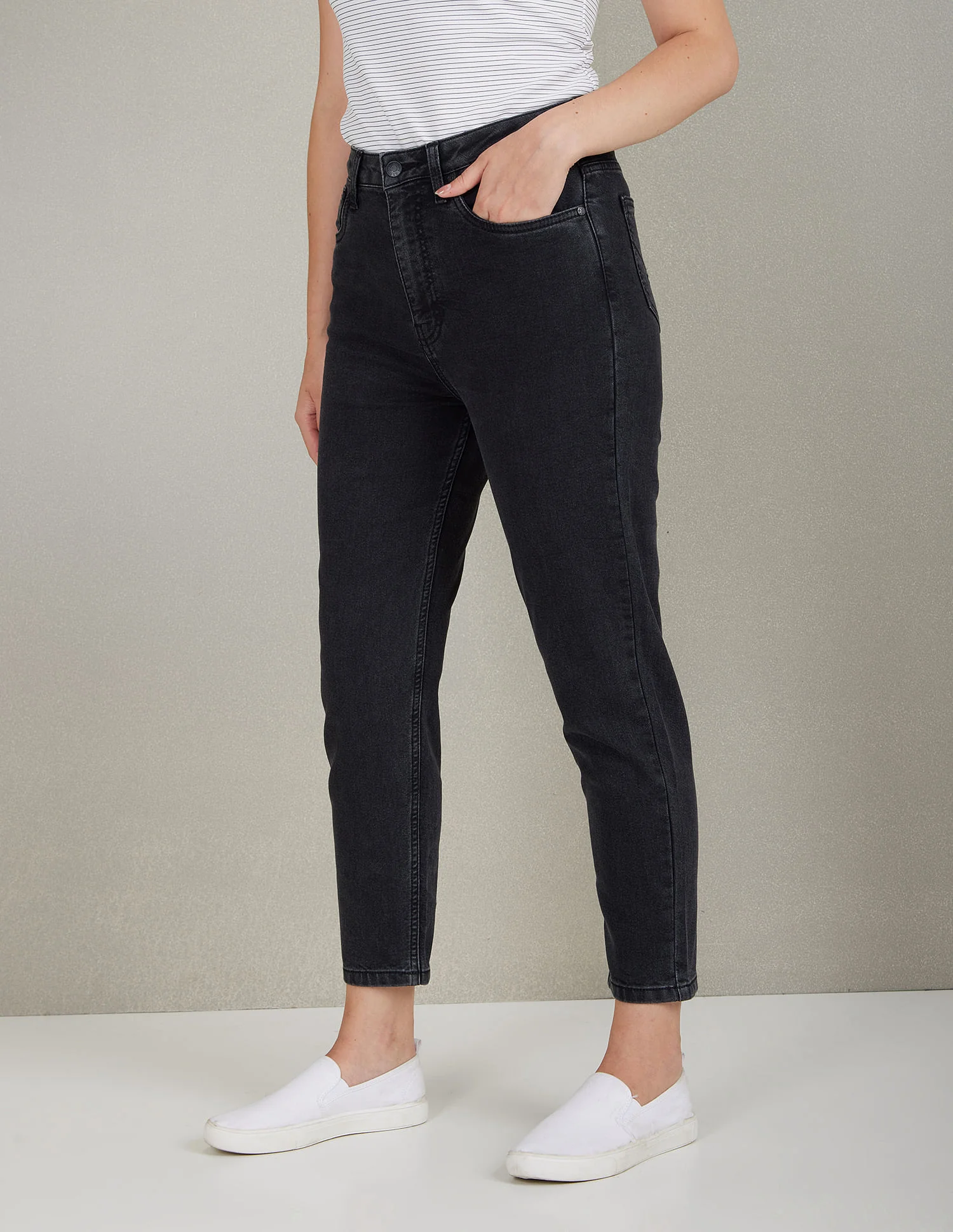 High Rise Mom Fit Jeans - Image 4