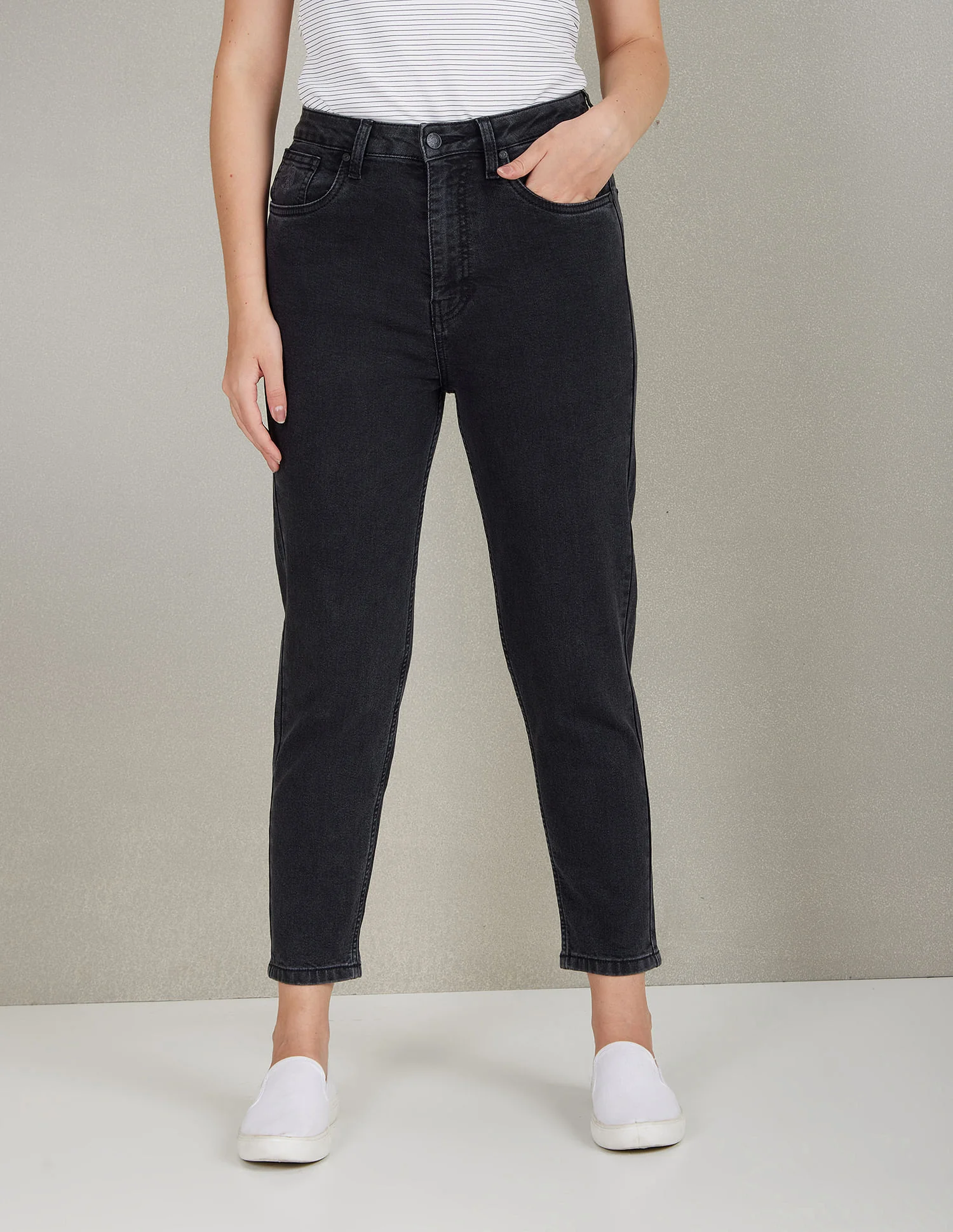 High Rise Mom Fit Jeans - Image 6