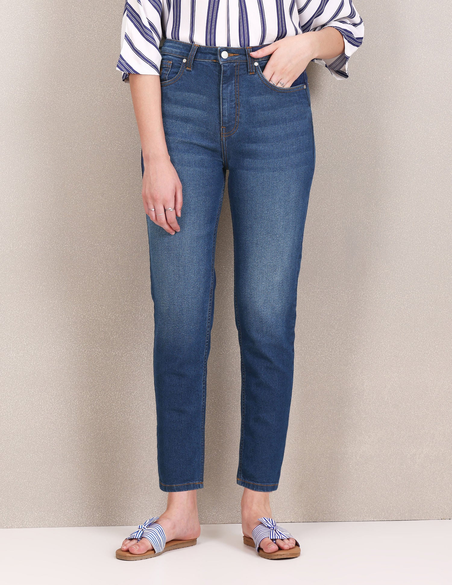 High Rise Slim Fit Jeans - Image 6