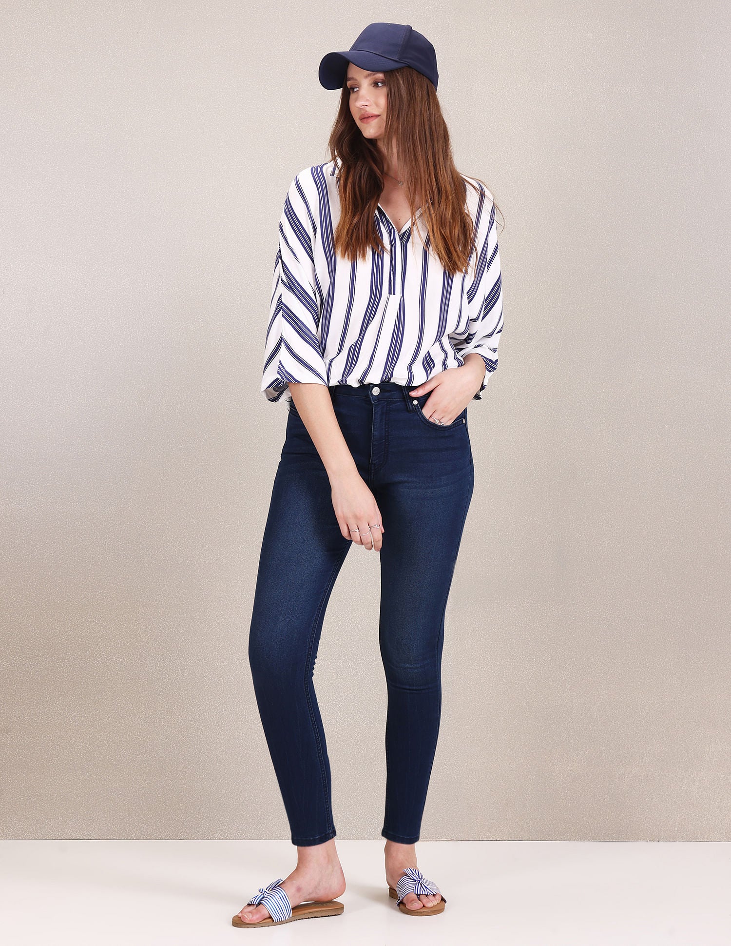 High Rise Stone Wash Jeans - Image 3