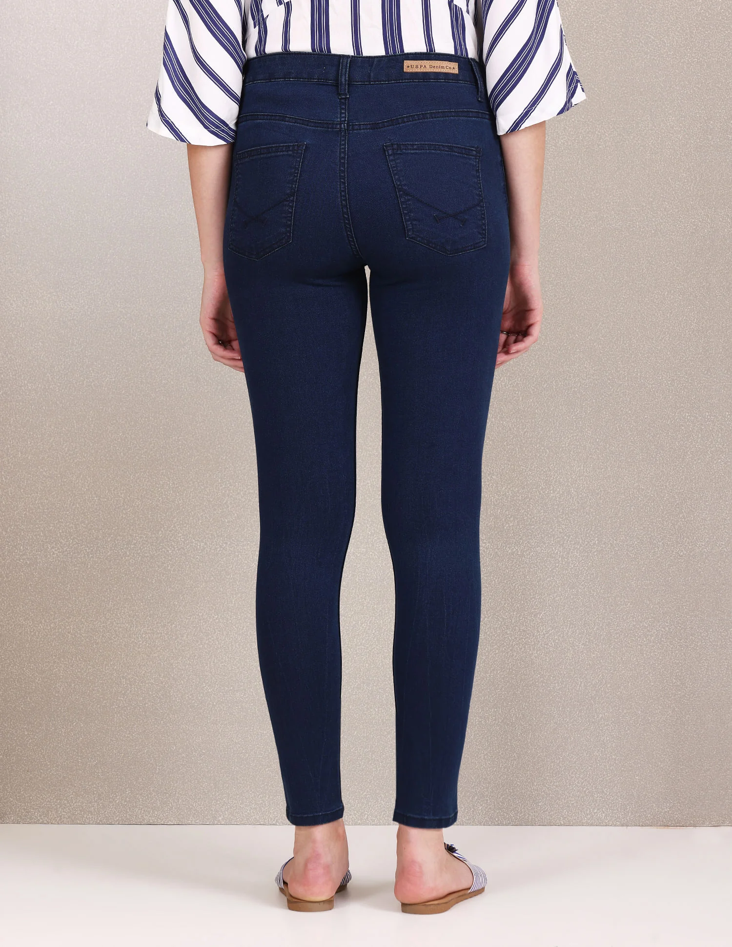 High Rise Stone Wash Jeans - Image 5
