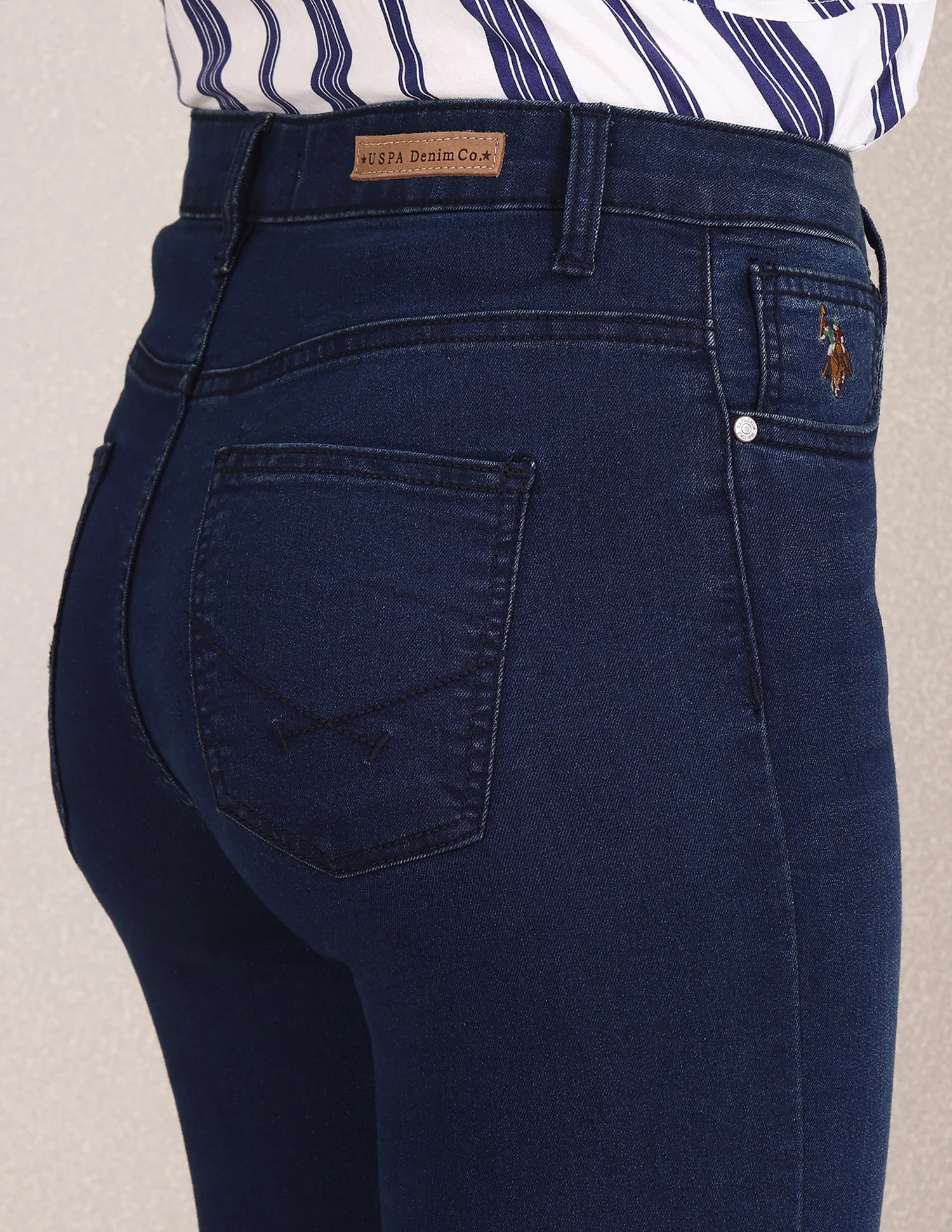 High Rise Stone Wash Jeans - Image 7
