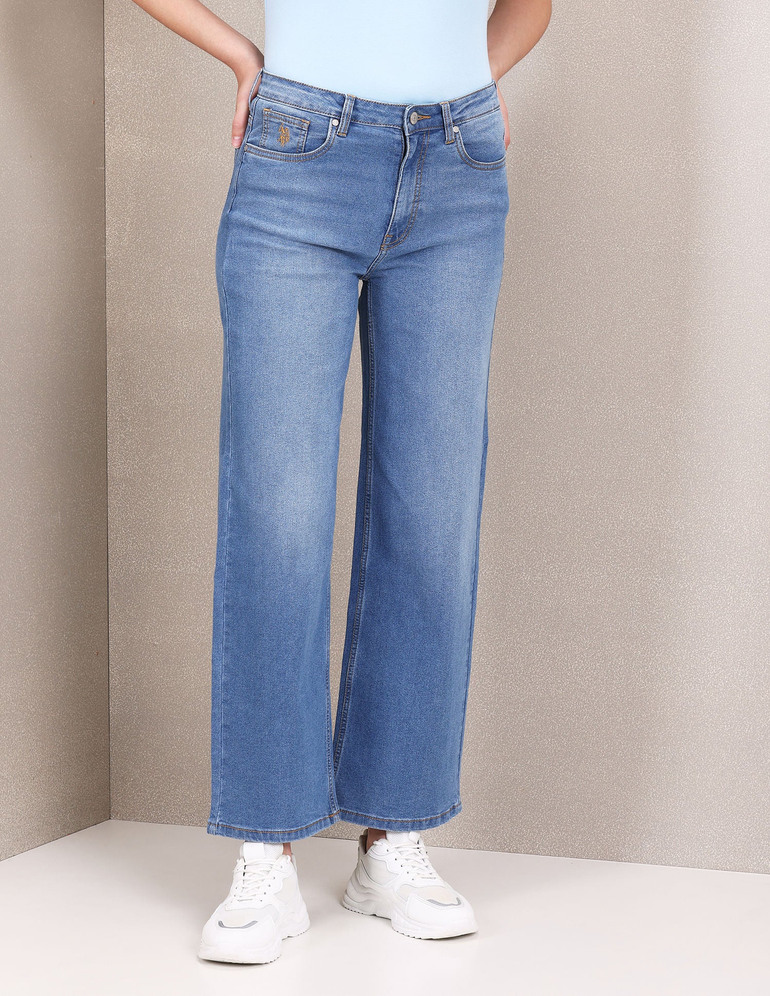 High Rise Wide Leg Jeans
