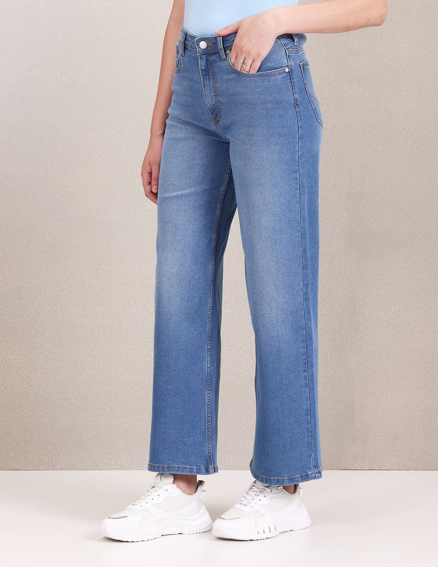 High Rise Wide Leg Jeans - Image 4