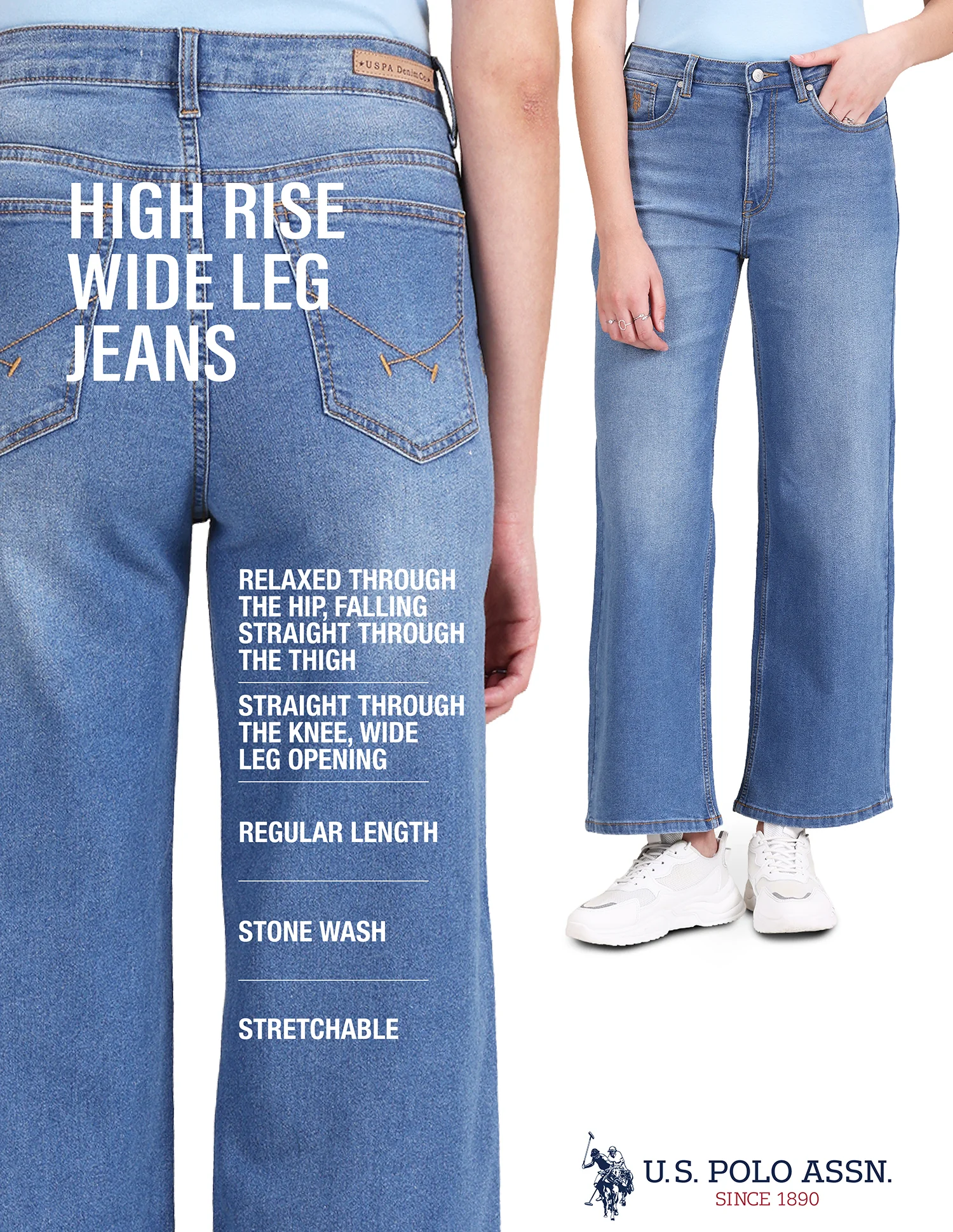 High Rise Wide Leg Jeans - Image 9