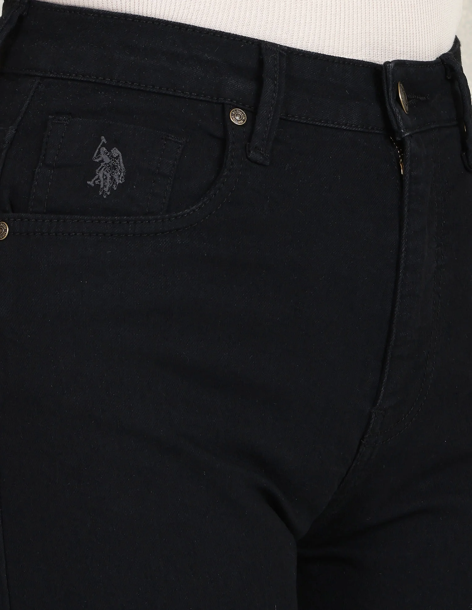 High Rise Wide Leg Rinsed Premium Jeans - Image 8