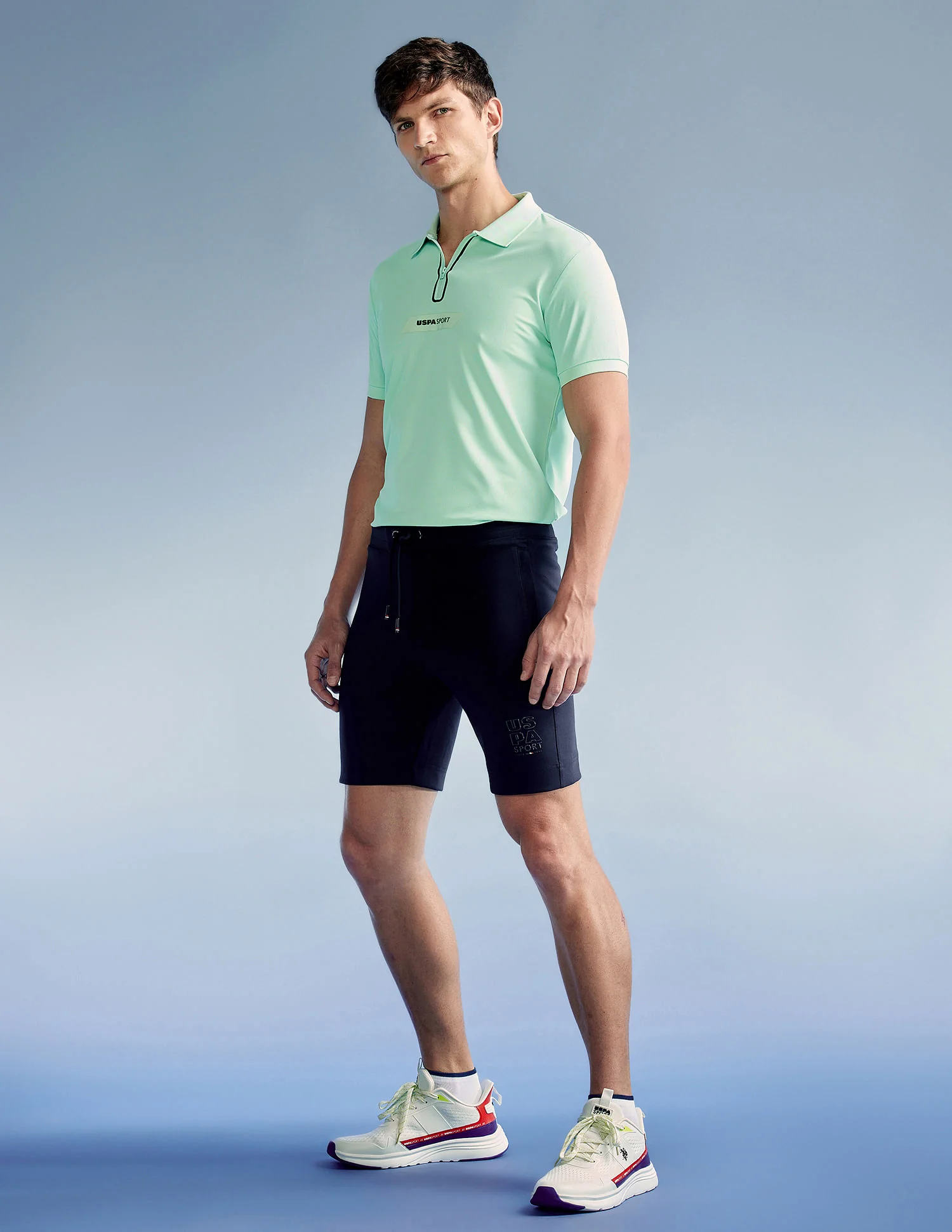 Honeycomb Knit Slim Fit Polo Shirt