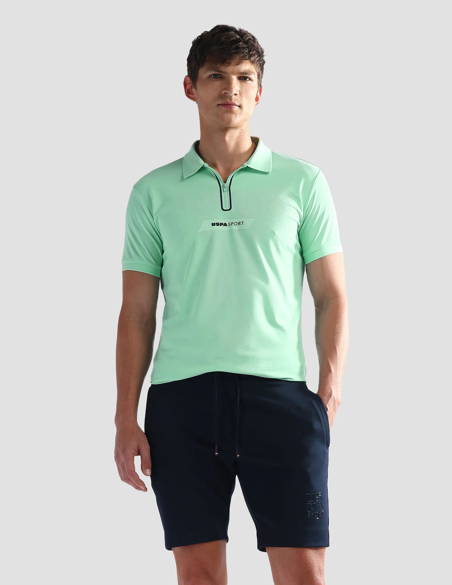 Honeycomb Knit Slim Fit Polo Shirt - Image 3