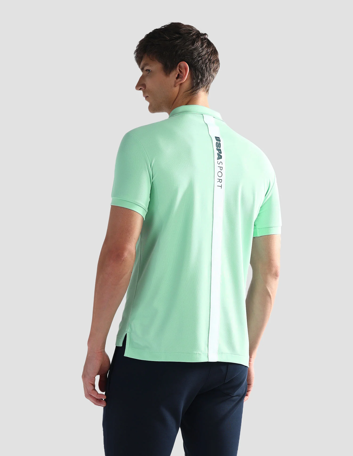 Honeycomb Knit Slim Fit Polo Shirt - Image 6