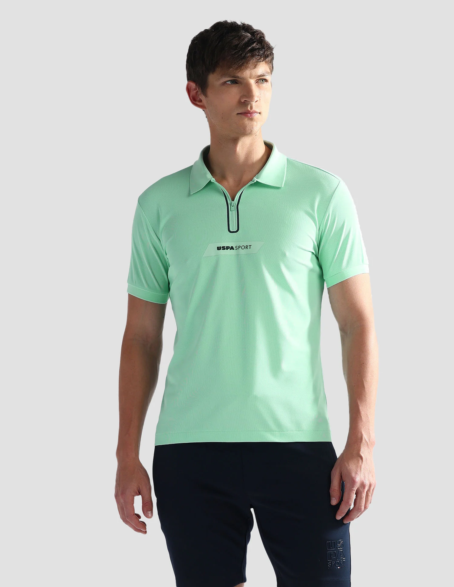 Honeycomb Knit Slim Fit Polo Shirt - Image 7