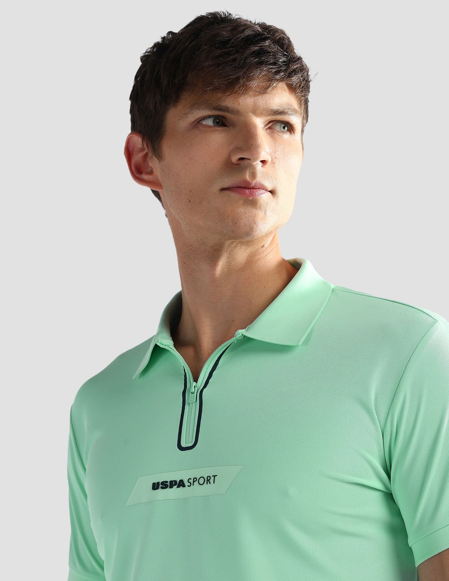 Honeycomb Knit Slim Fit Polo Shirt - Image 8