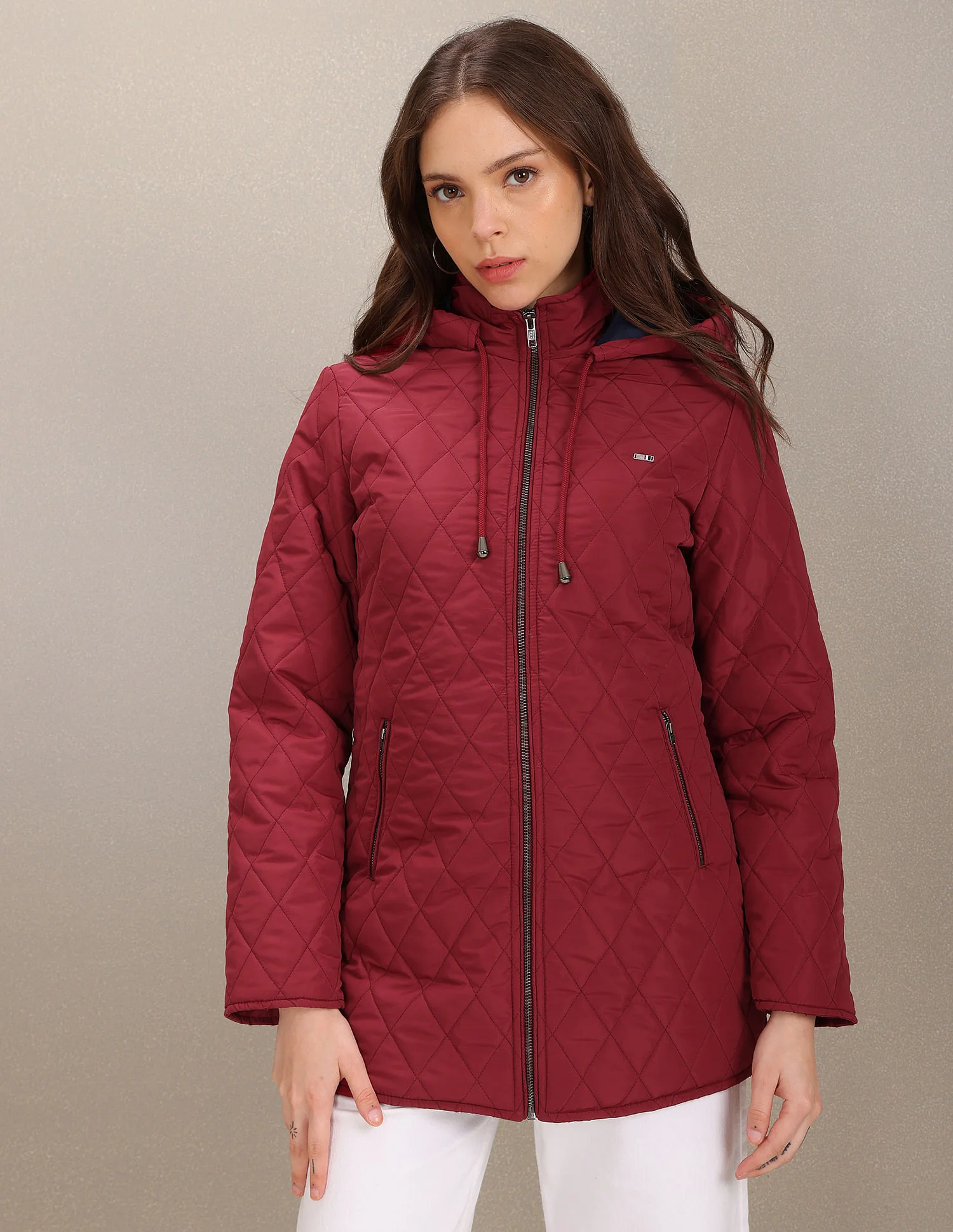 Hooded Solid Padded Longline Jacket - Image 6