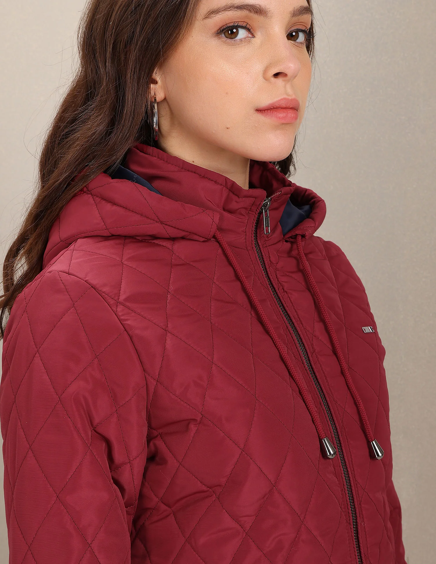 Hooded Solid Padded Longline Jacket - Image 7
