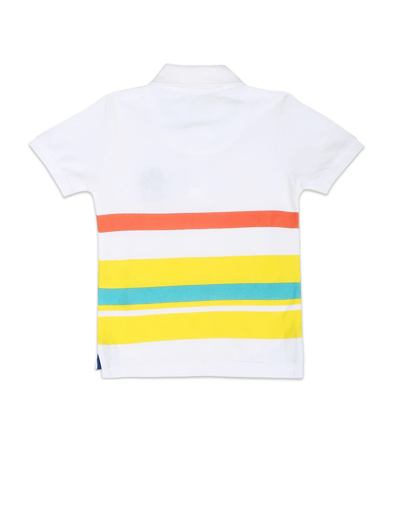Horizontal Stripe Cotton Pique Polo Shirt - Image 2